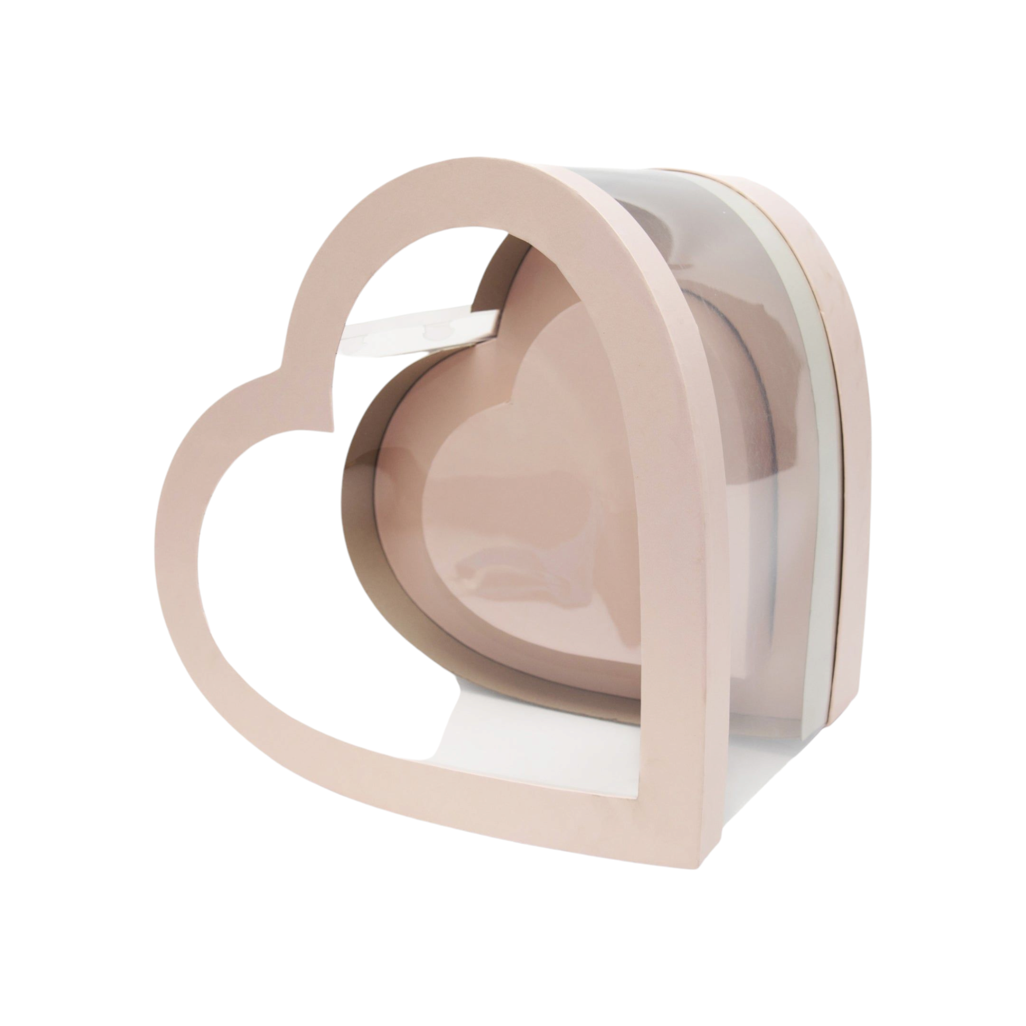 PVC Heart Gift Box 48x36cm Transparent