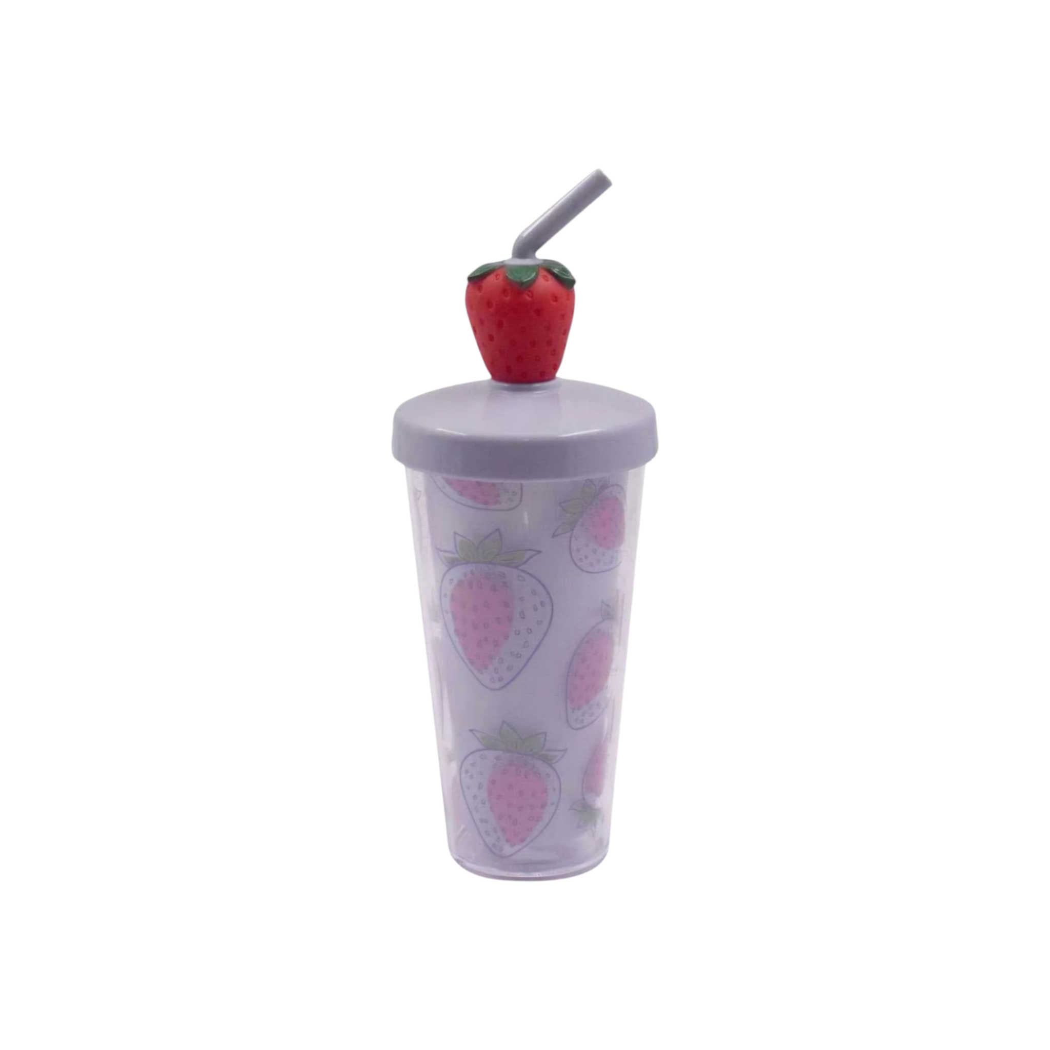 Acrylic Smoothie Tumbler Cup 450ml with Straw and Lid Ice Cream XBOT142