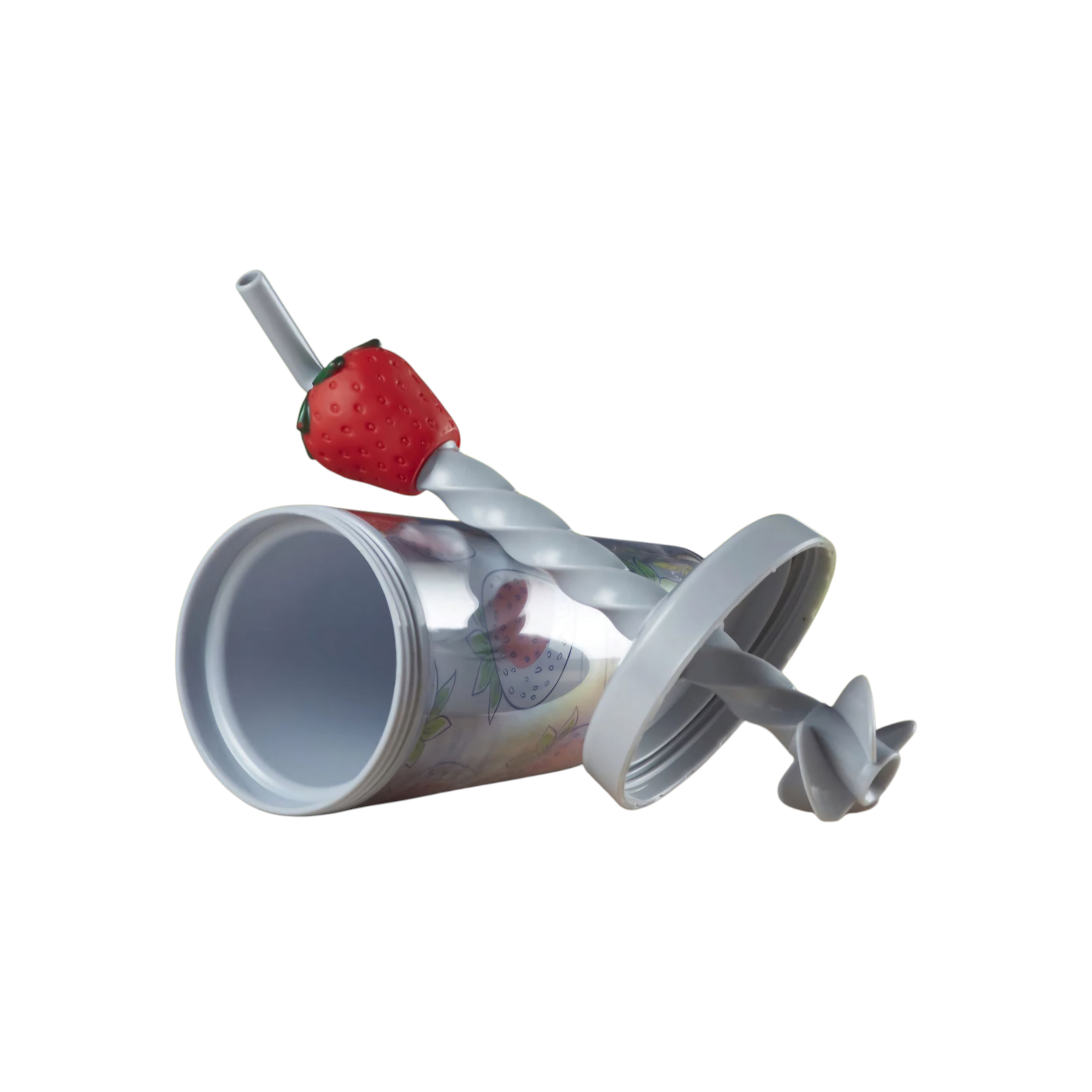 Acrylic Smoothie Tumbler Cup 450ml with Straw and Lid Ice Cream XBOT142