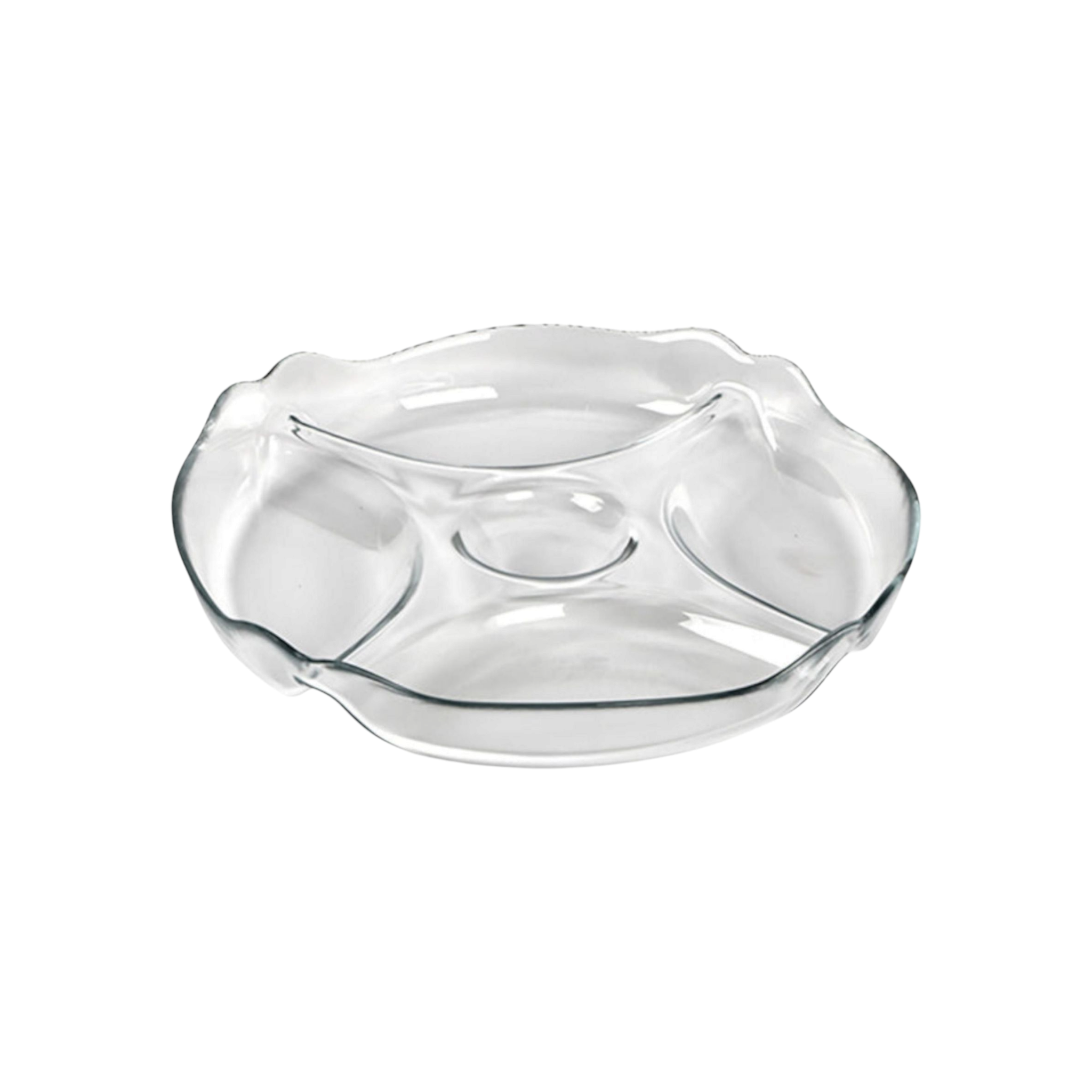 Pasabahce Patisserie Round Appetizer Serving Platter Divided 24cm 23880