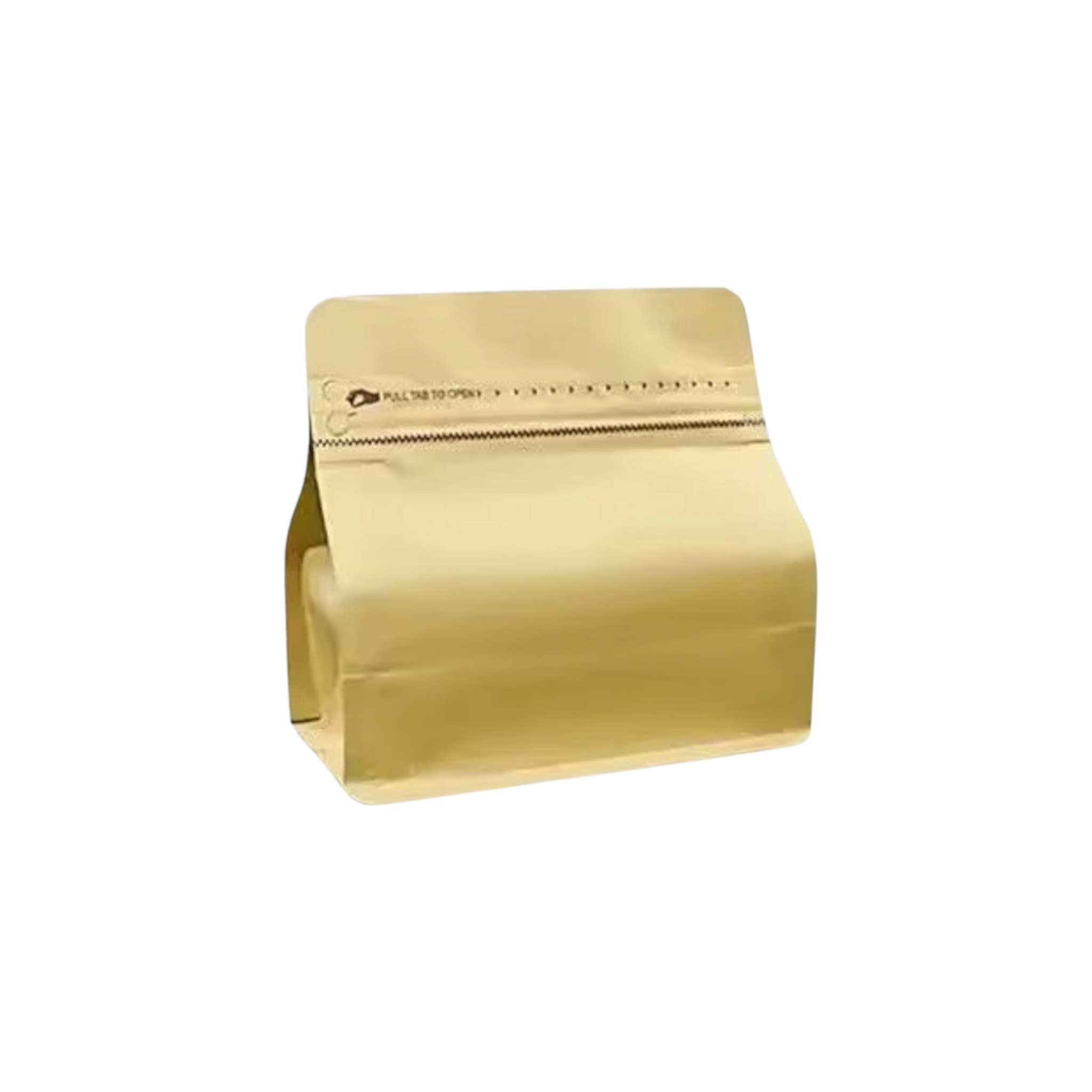 Aluminium Metalized Stand-up Coffee Bean Pouch Bag Bottom Gusset Landscape - Vacuum Seal Pull-tab with Air Valve Resealable 10Pack