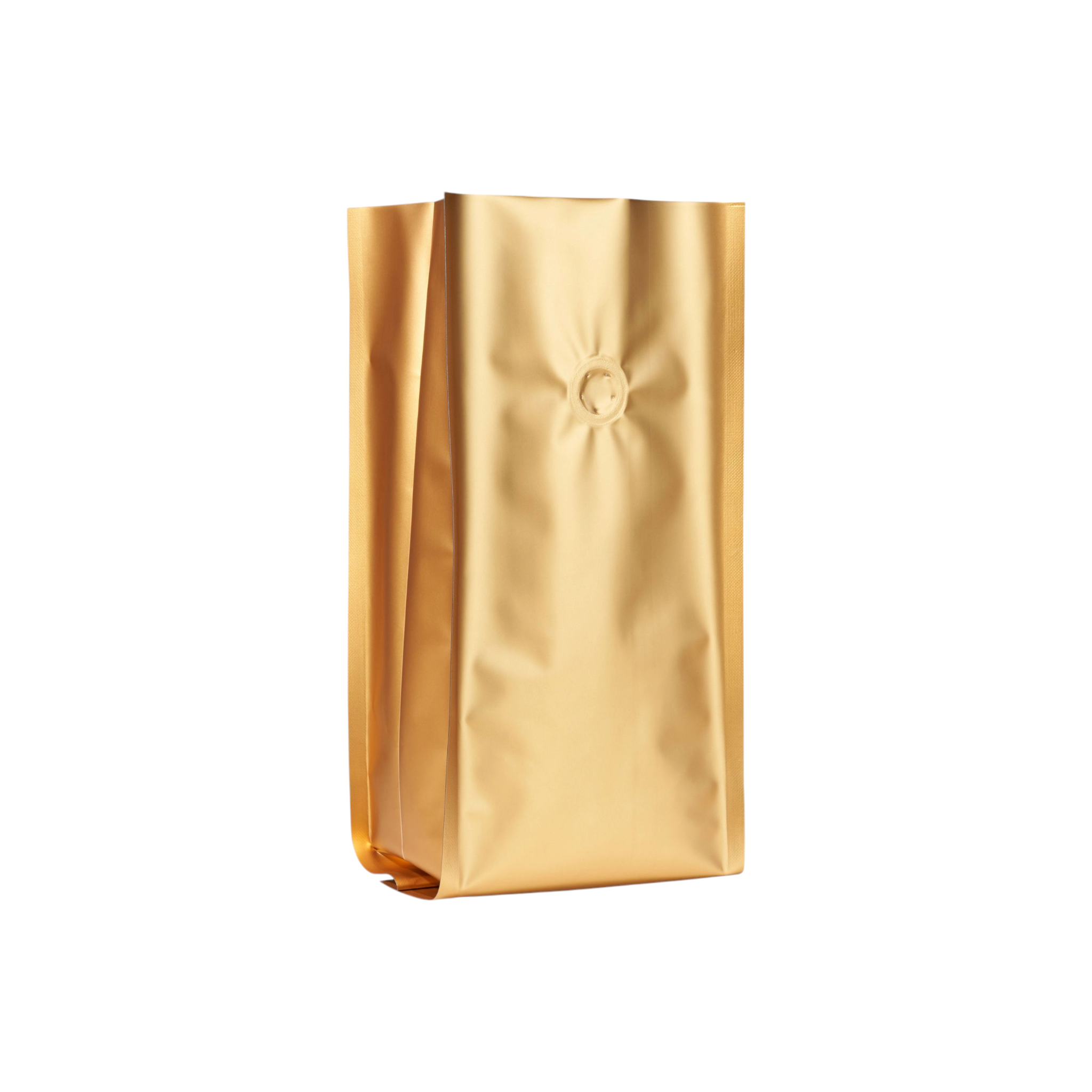 Aluminium Metalized Foil Stand-up Coffee Bag with Valve - Side Gusset & Flat Bottom 10pc