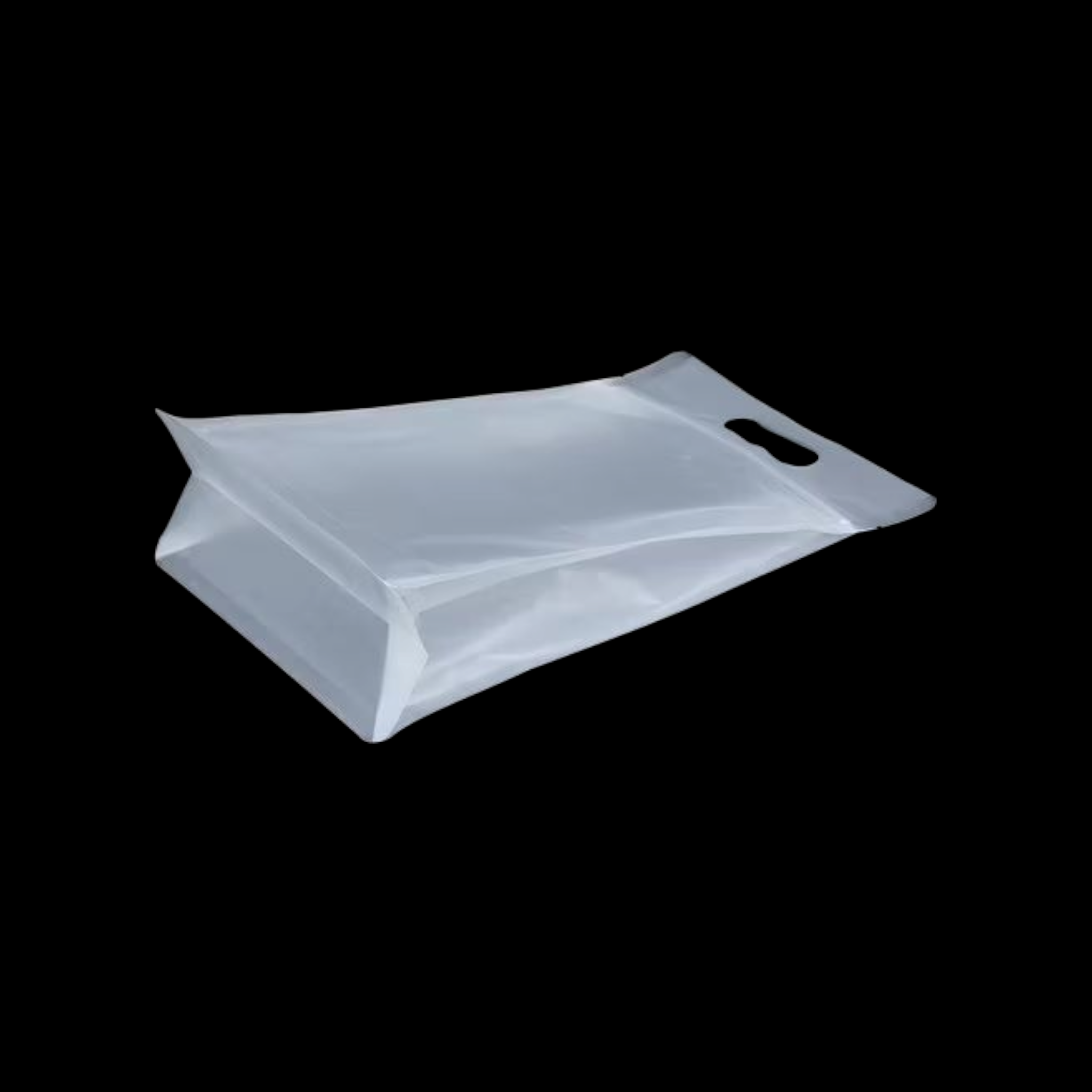 Food Grade Laminated Zip Lock Stand-Up Carry Plastic Bags Frosted with Handle & Flat Bottom 10pack