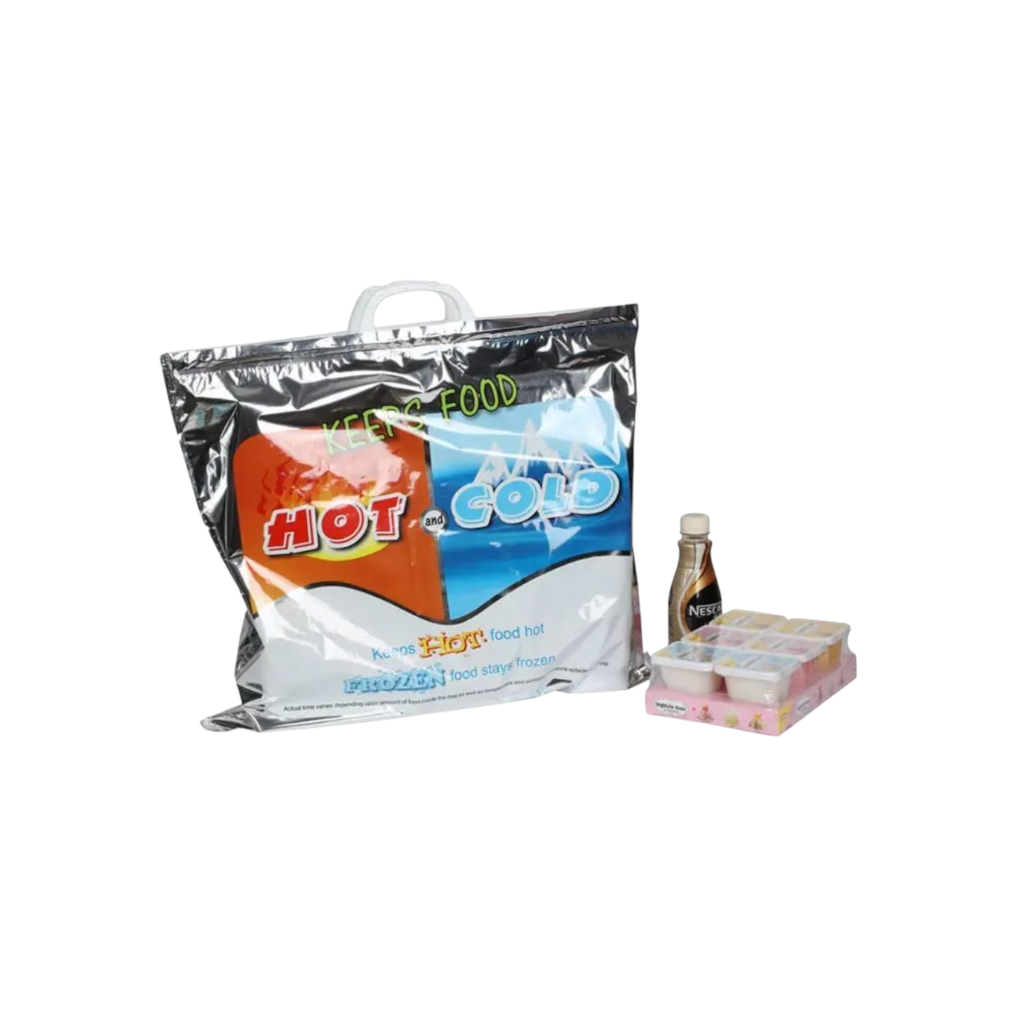Thermal Food Insulation Carry Bag Hot & Cold Aluminium Foil 47x47+6cm