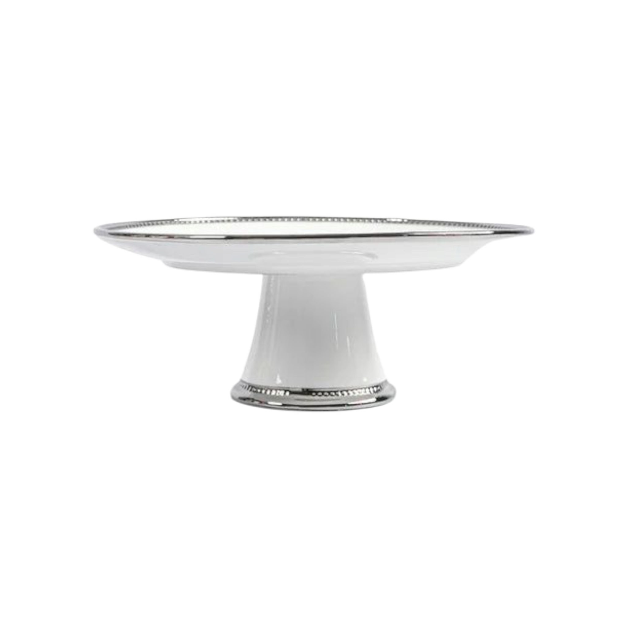 Cake Stand Round 11.8 Inch Silver Lining