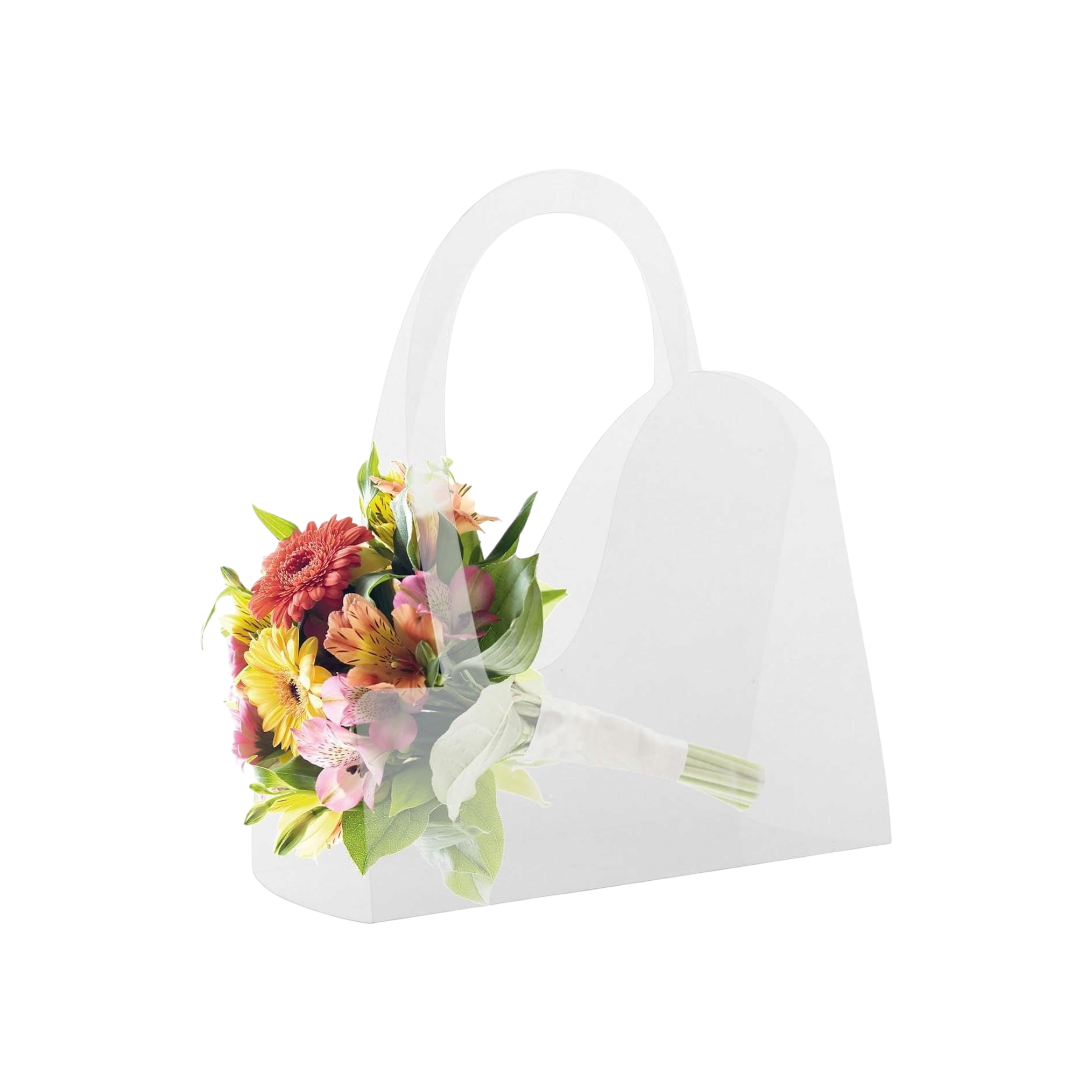 PVC Flower Bouquet Gift Bags Clear with Handle 78x30cm