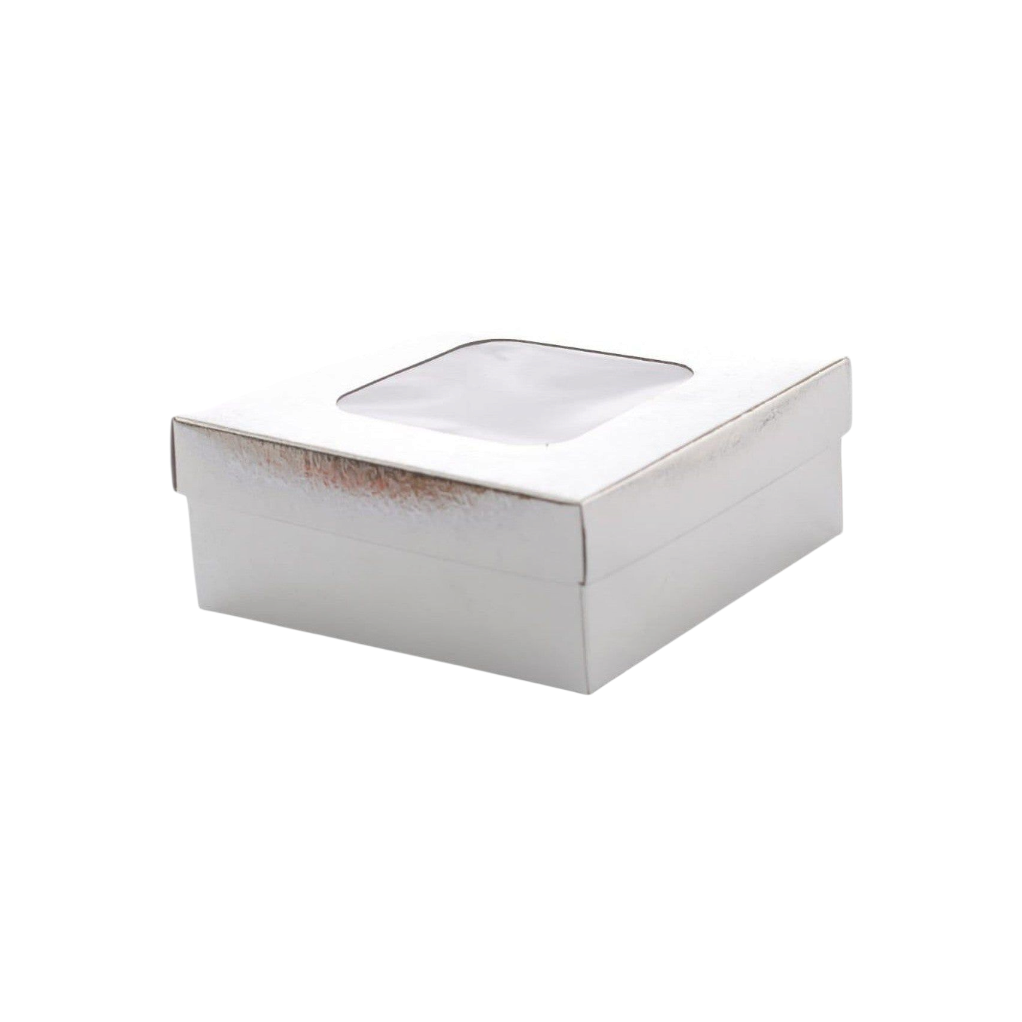 Gift Biscuit Paper Box Silver 12x12cm