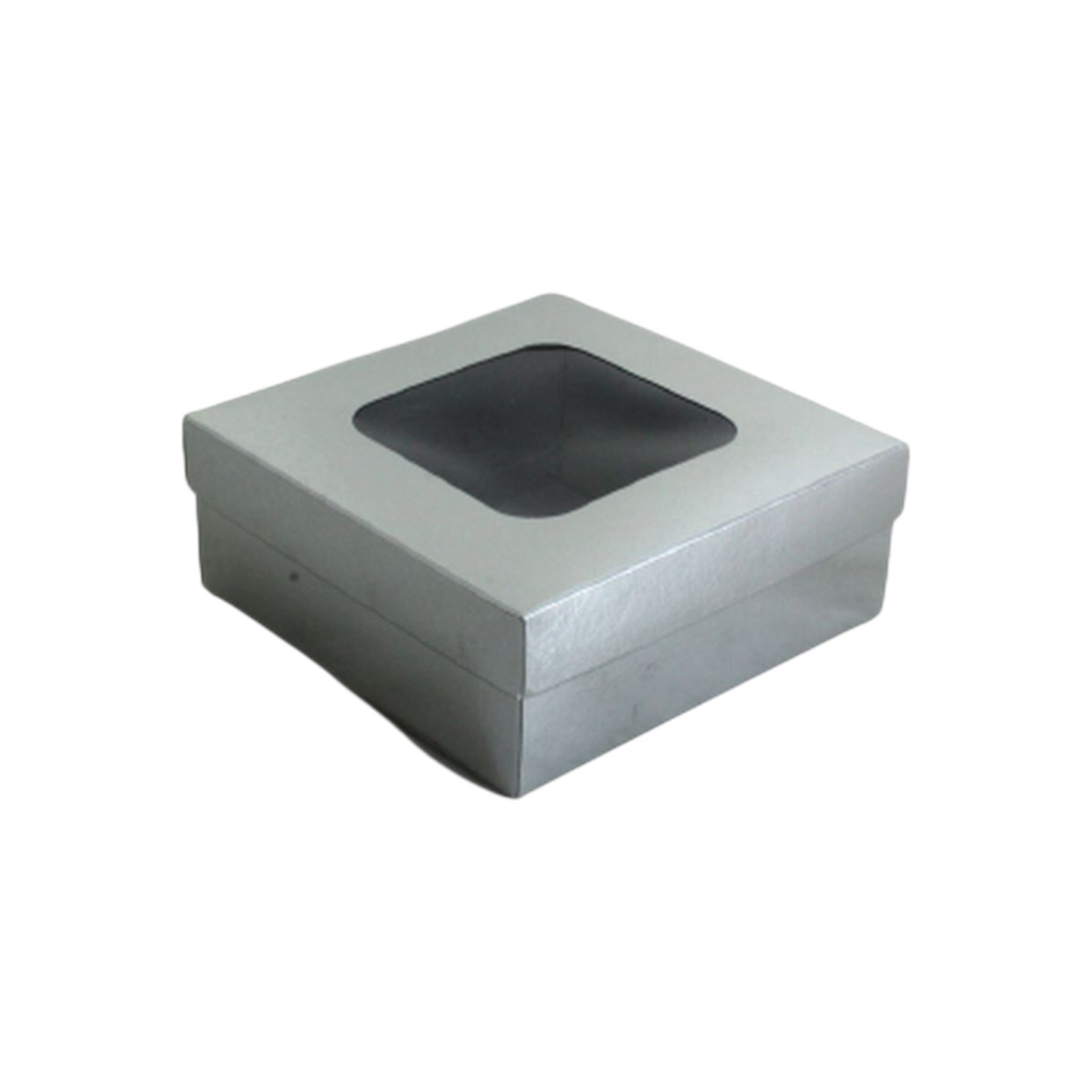 Gift Biscuit Paper Box Silver 12x12cm