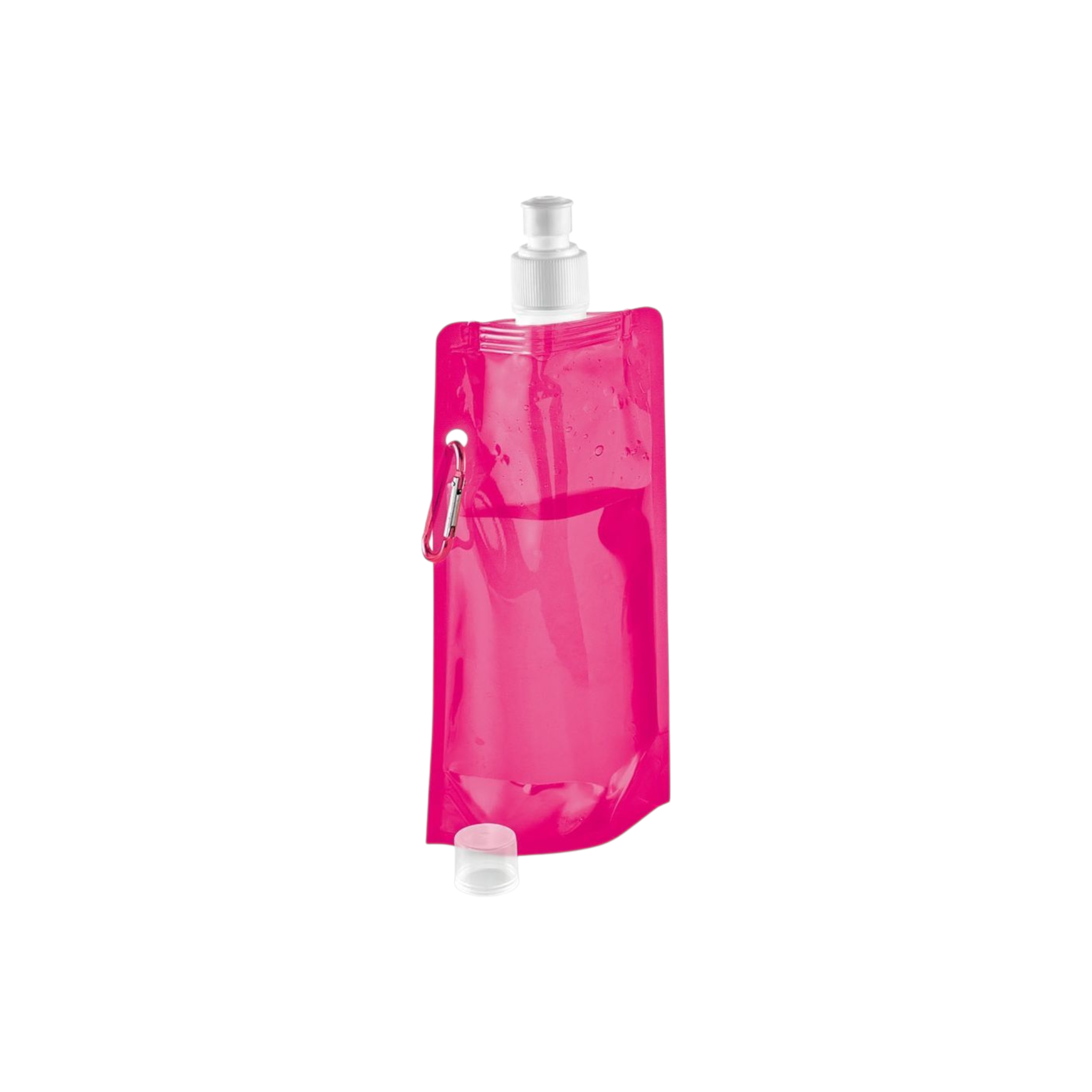 500ml Travel Drinking Pouch Bag Foldable with Pushup Spout & Hanging Clip