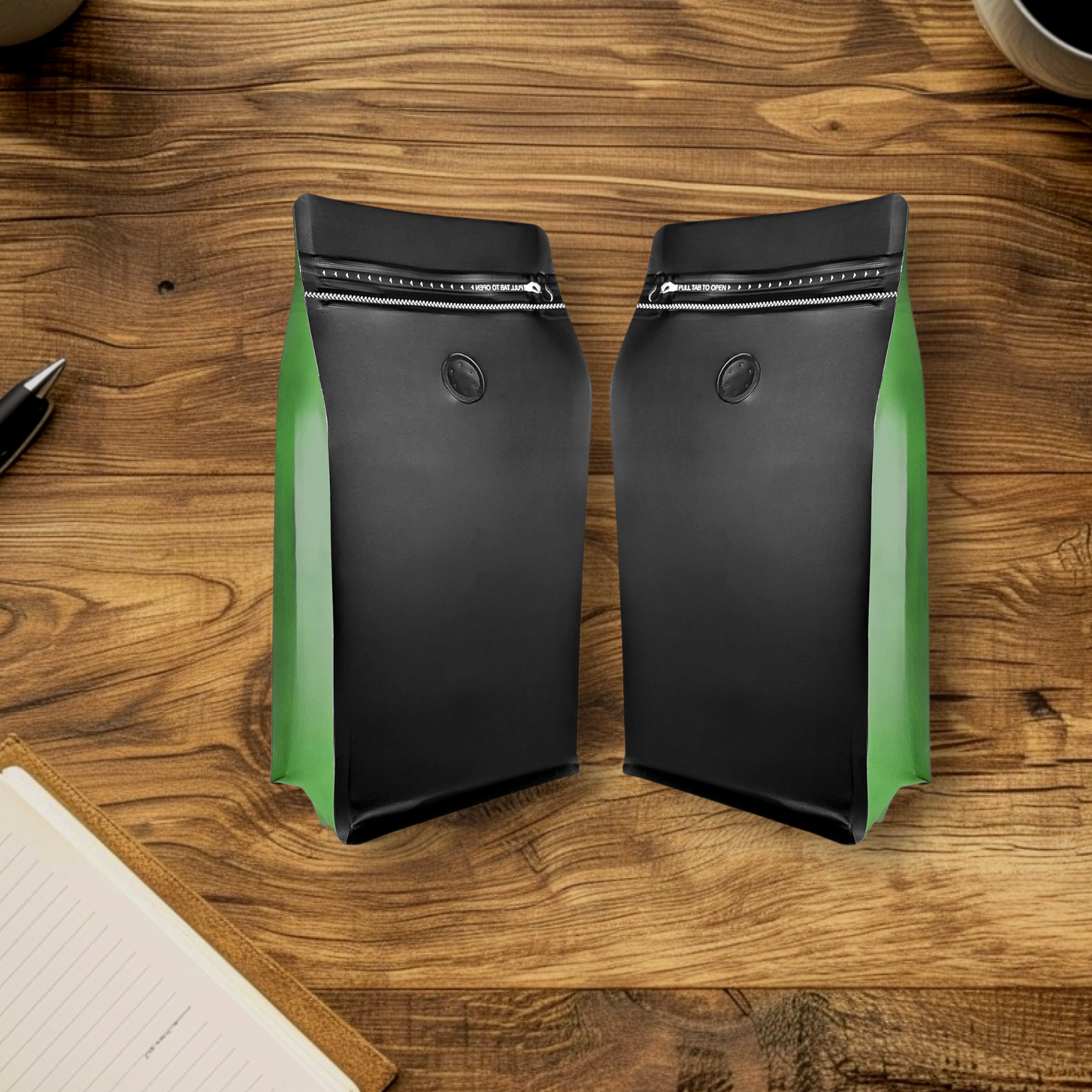 Aluminium Metalized Zip Lock Resealable Foil Stand Up Coffee Bags with No Window 10Pack