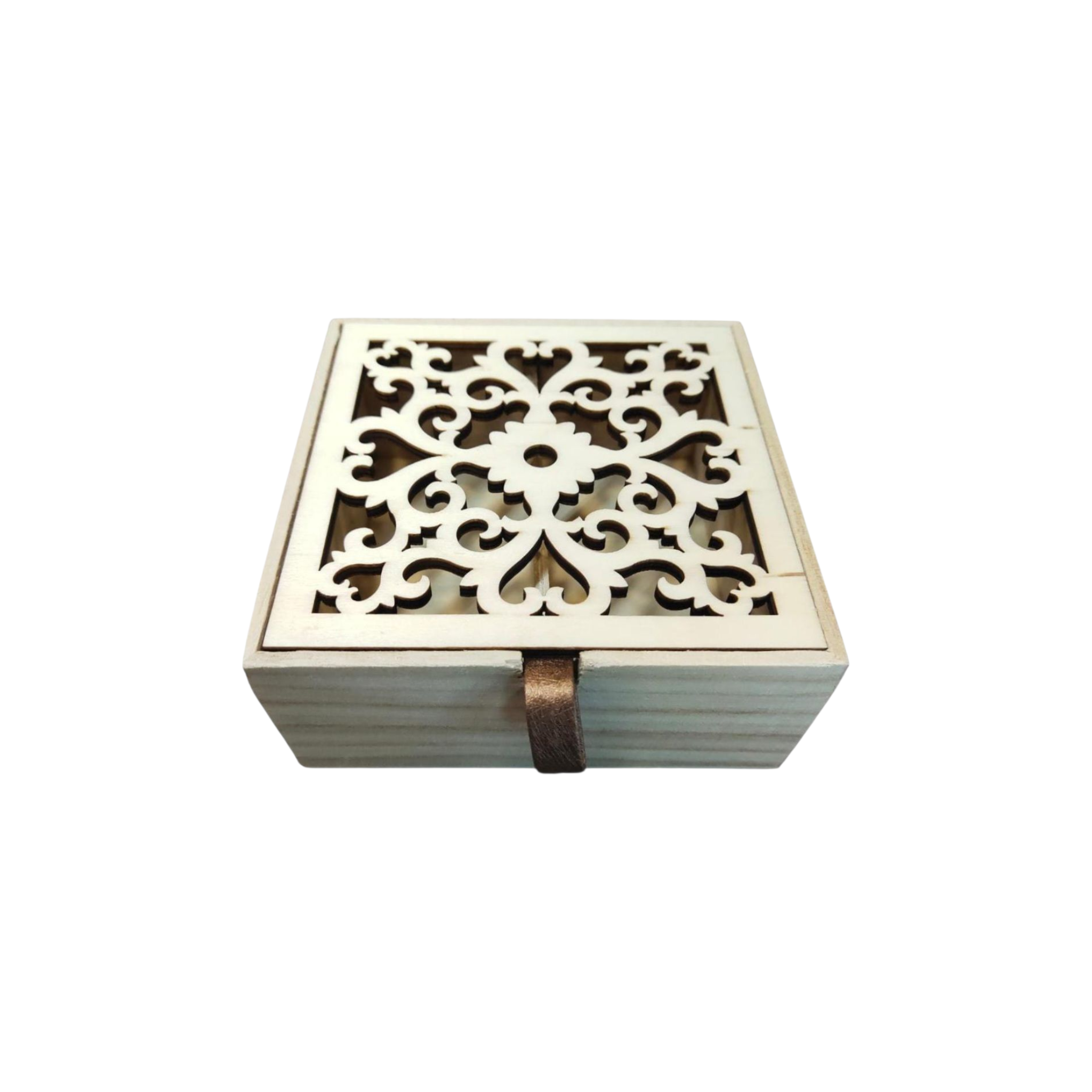 Wooden Gift Jewellery Gift Box Square Shape 12x12x5cm