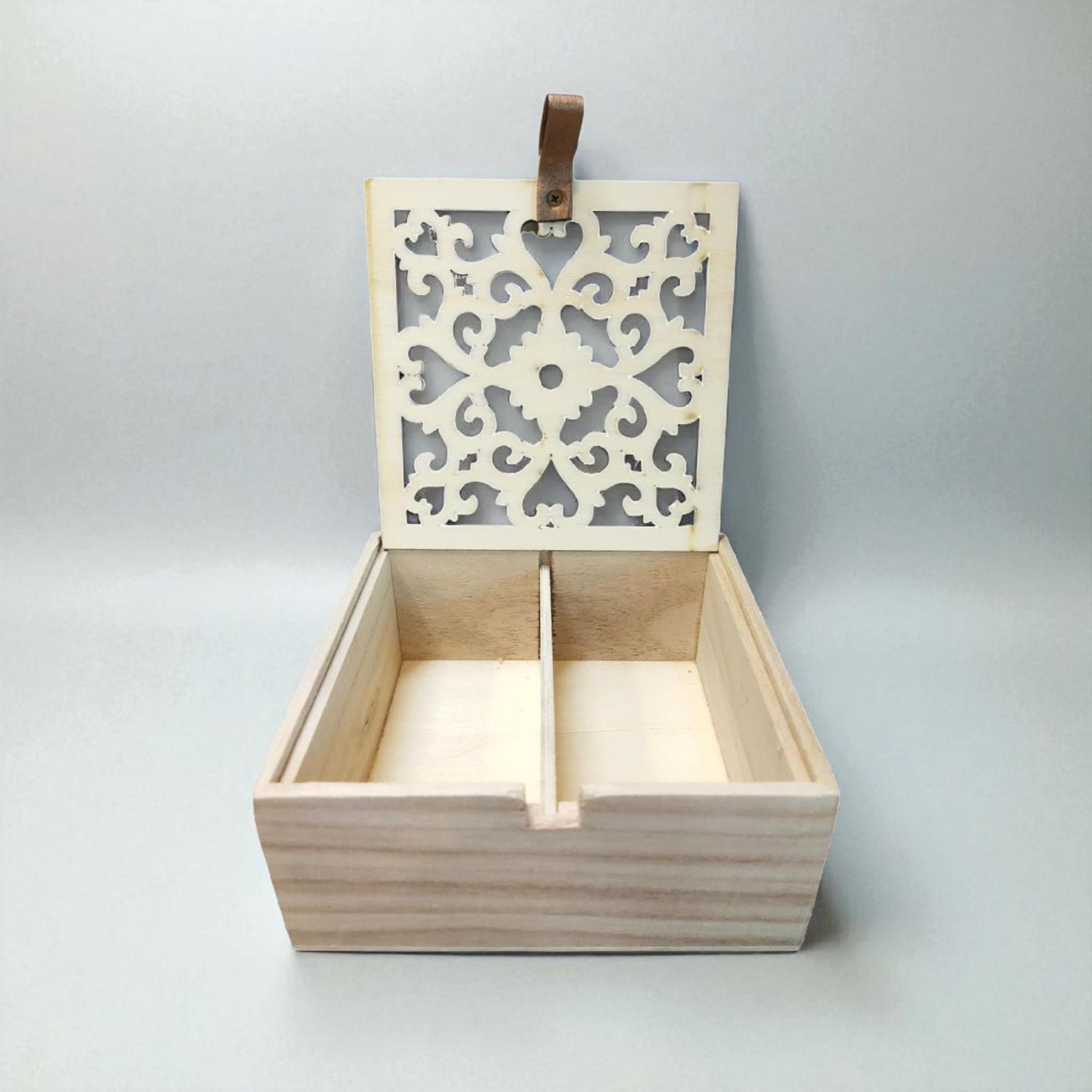 Wooden Gift Jewellery Gift Box Square Shape 12x12x5cm