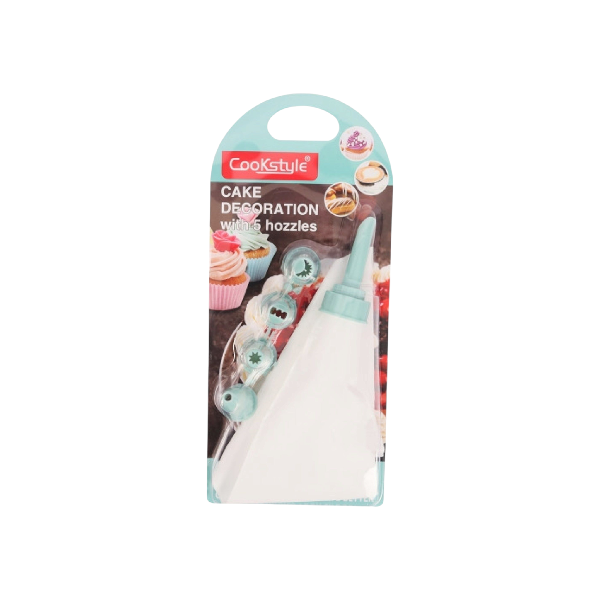 Cake Icing Set Decorator W/5 4-Nozzles 24.5x12cm S-025