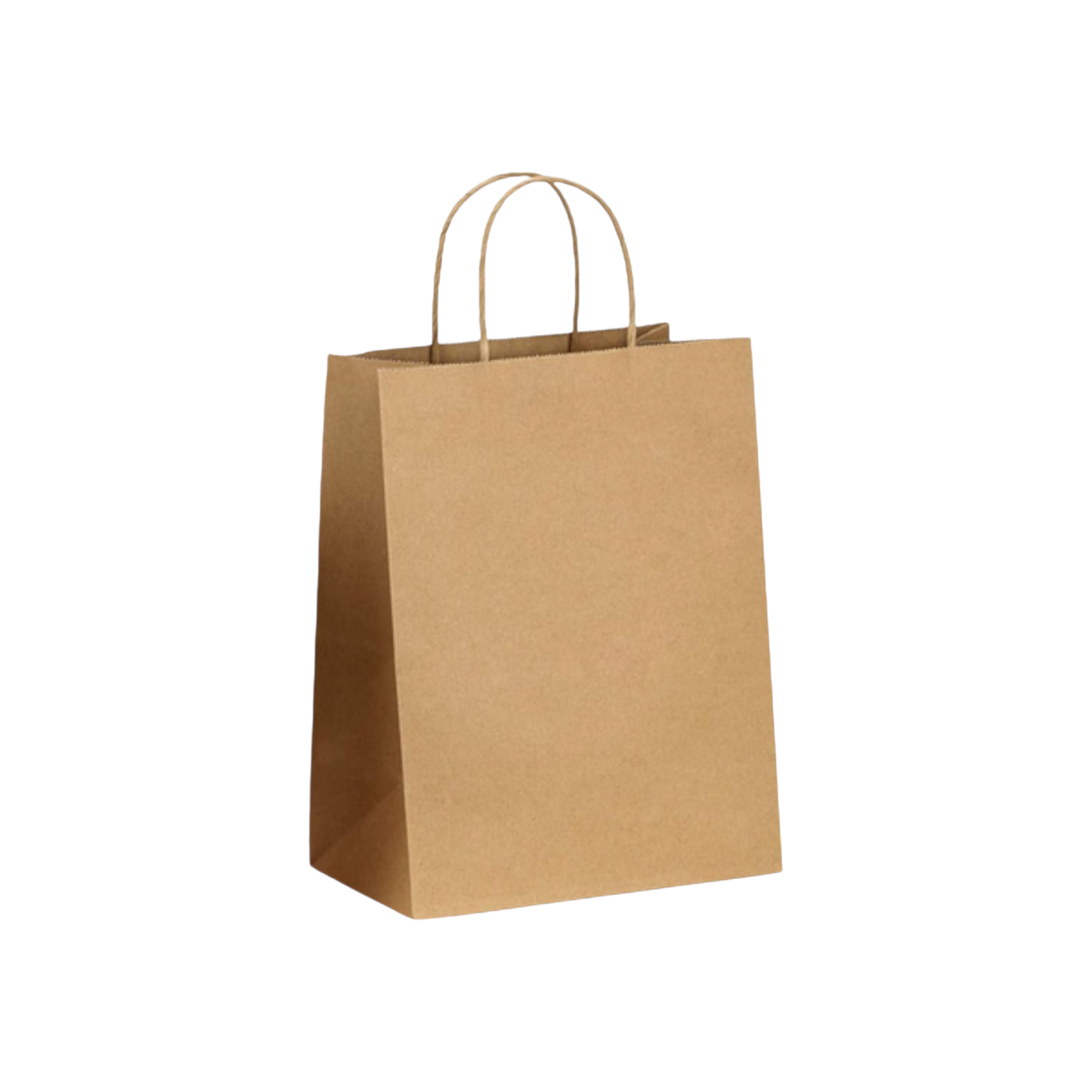 Kraft Paper Gift Shopper Bag Portrait 130gsm with Paper Twist Handle