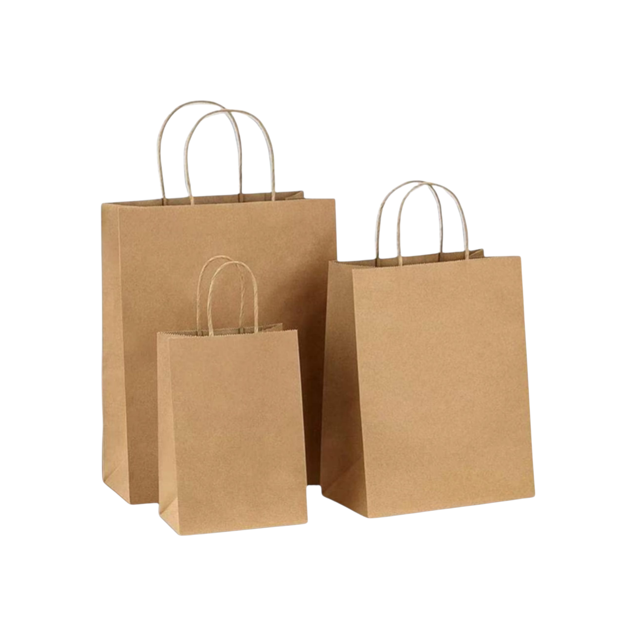 Kraft Paper Gift Shopper Bag Portrait 130gsm with Paper Twist Handle