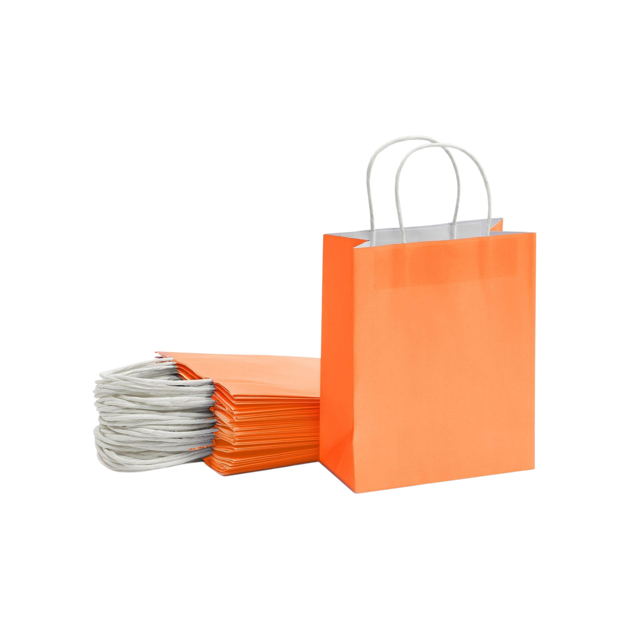 Kraft Paper Gift Shopper Bags 15x21x8cm 120gsm with Paper Twist Handle