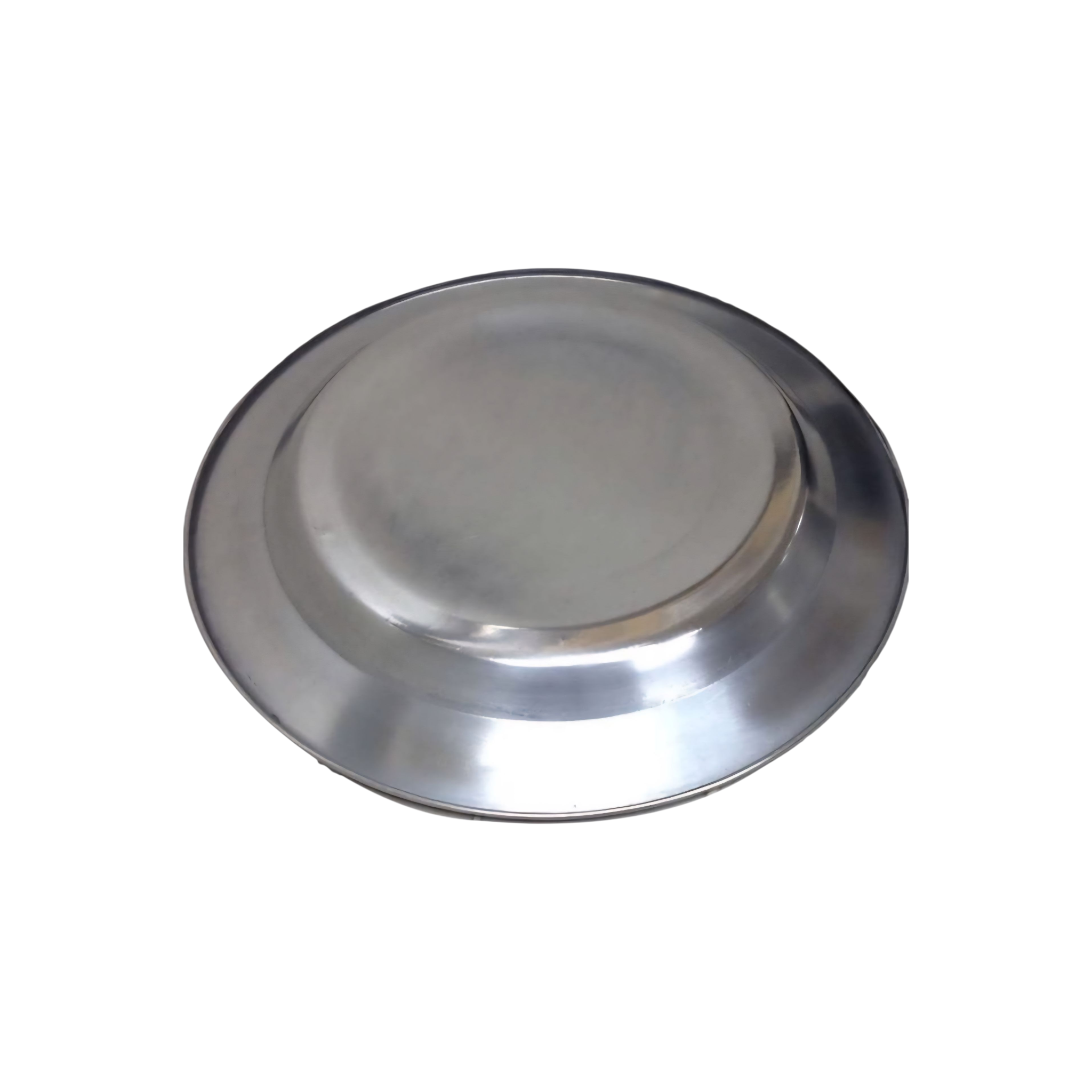 Dinner Plate 22cm Stainless Steel K0023 - Cafeteria Feeding Plate