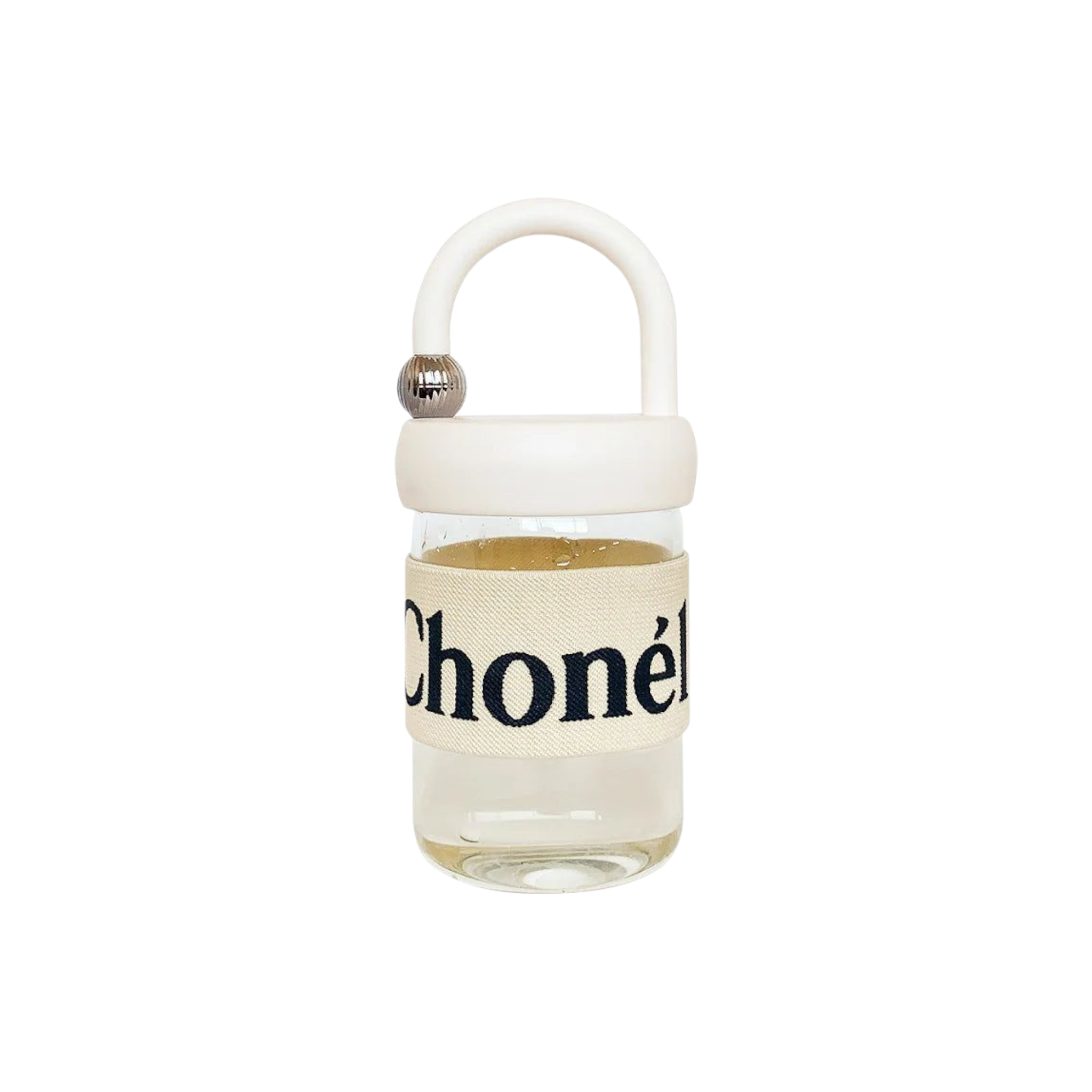 450ml Glass Drinking Sipper Bottle - High Temperature Resistant Portable Handheld Coffee Mug 11x8cm