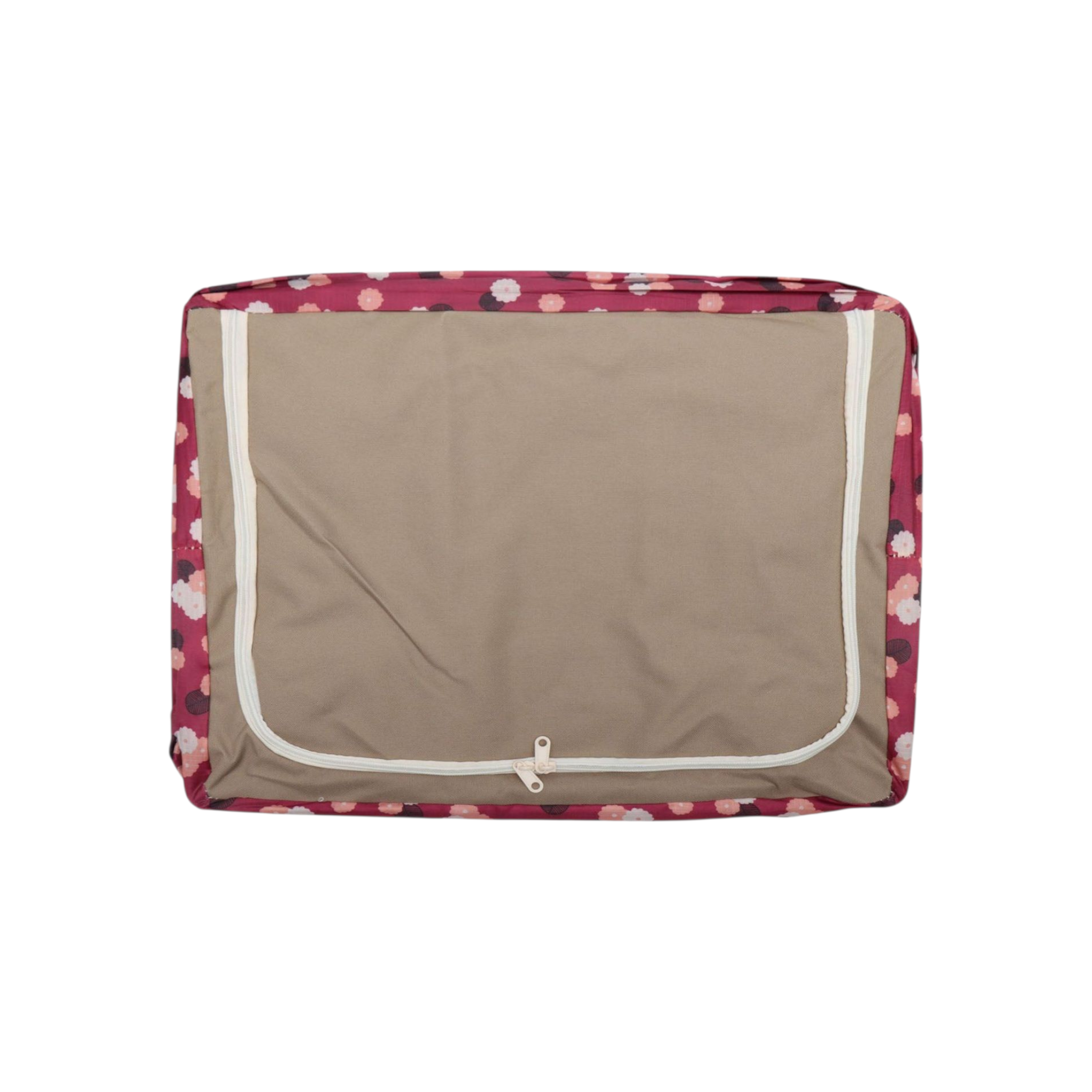 Wardrobe Storage Organiser Box Oxford Material 50x40x33cm Zipper Lid with See-Through Front Panel