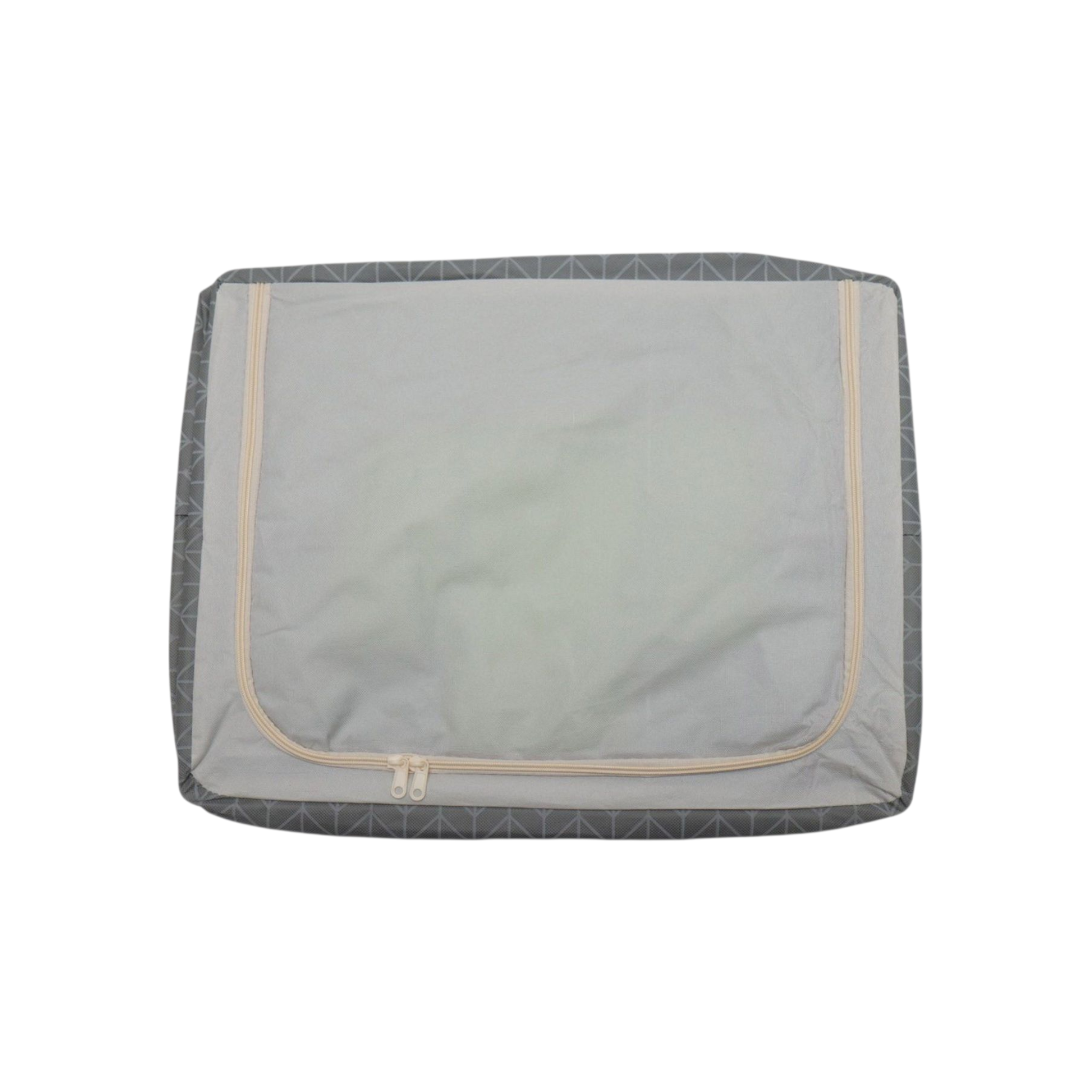 Wardrobe Storage Organiser Box Oxford Material 50x40x33cm Zipper Lid with See-Through Front Panel