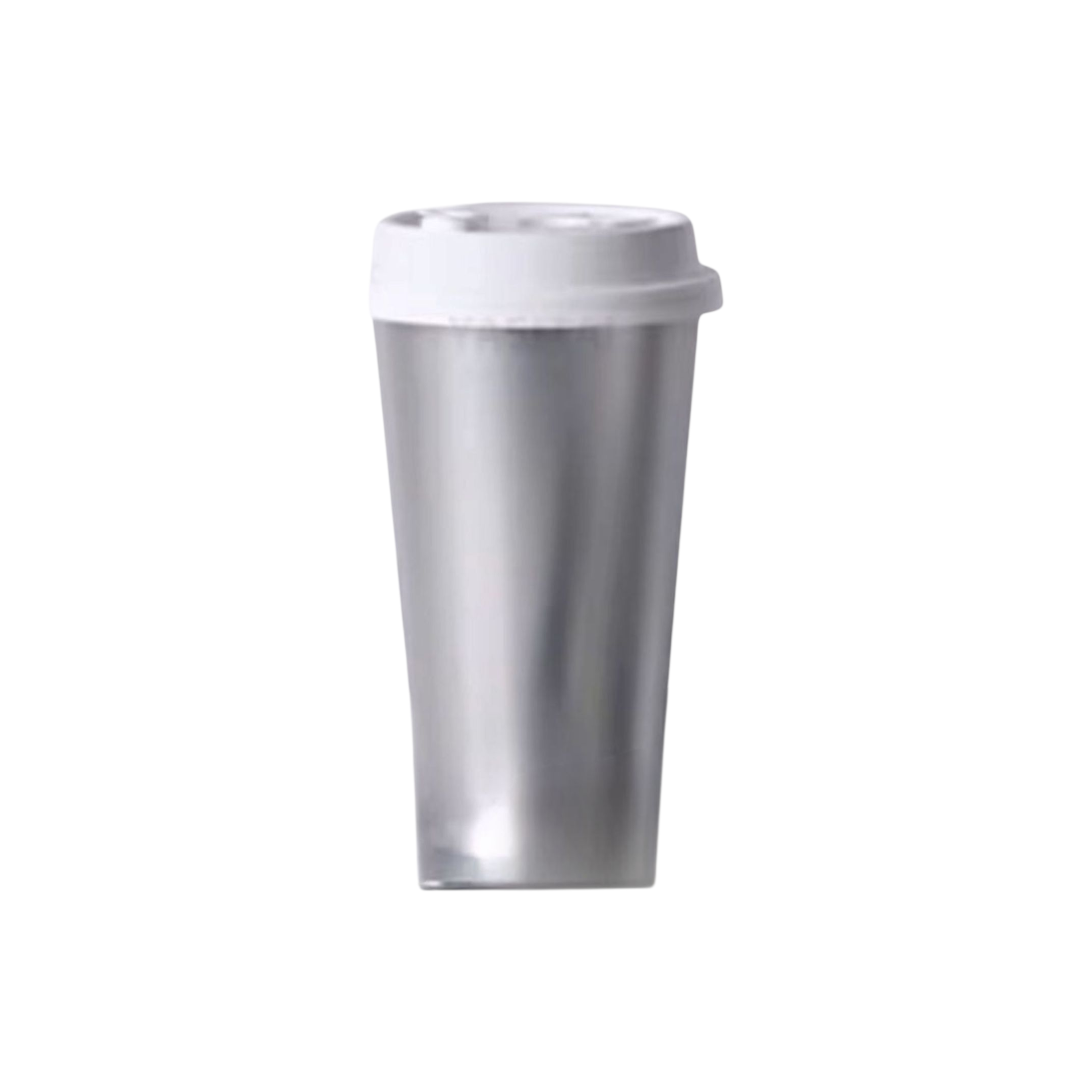 Disposable PP Drinking Silver Cup with White Sipper Lid
