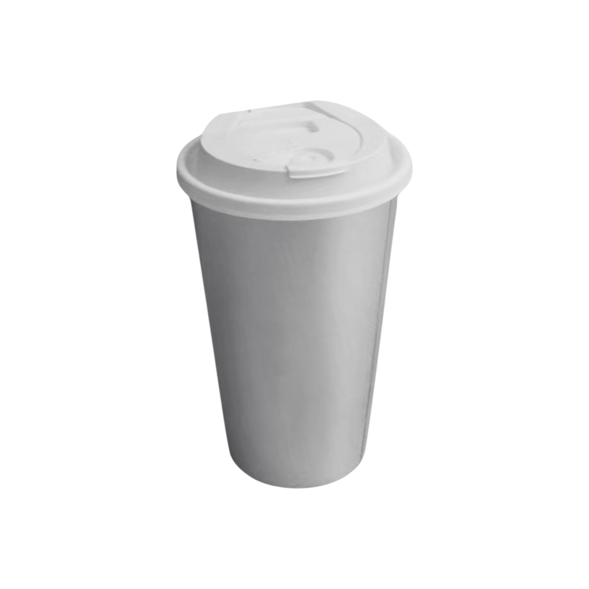 Disposable PP Drinking Silver Cup with White Sipper Lid