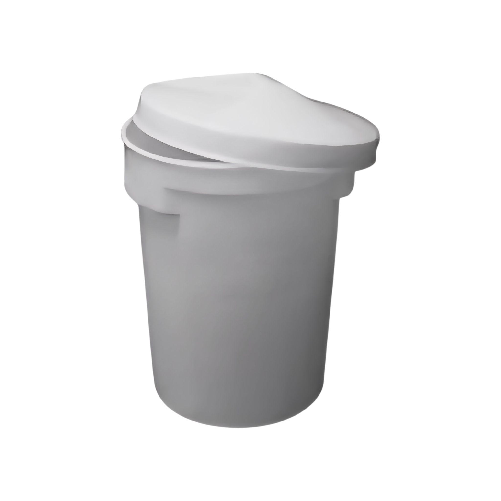 90L Refuse Food Bin White Light Duty with Lid