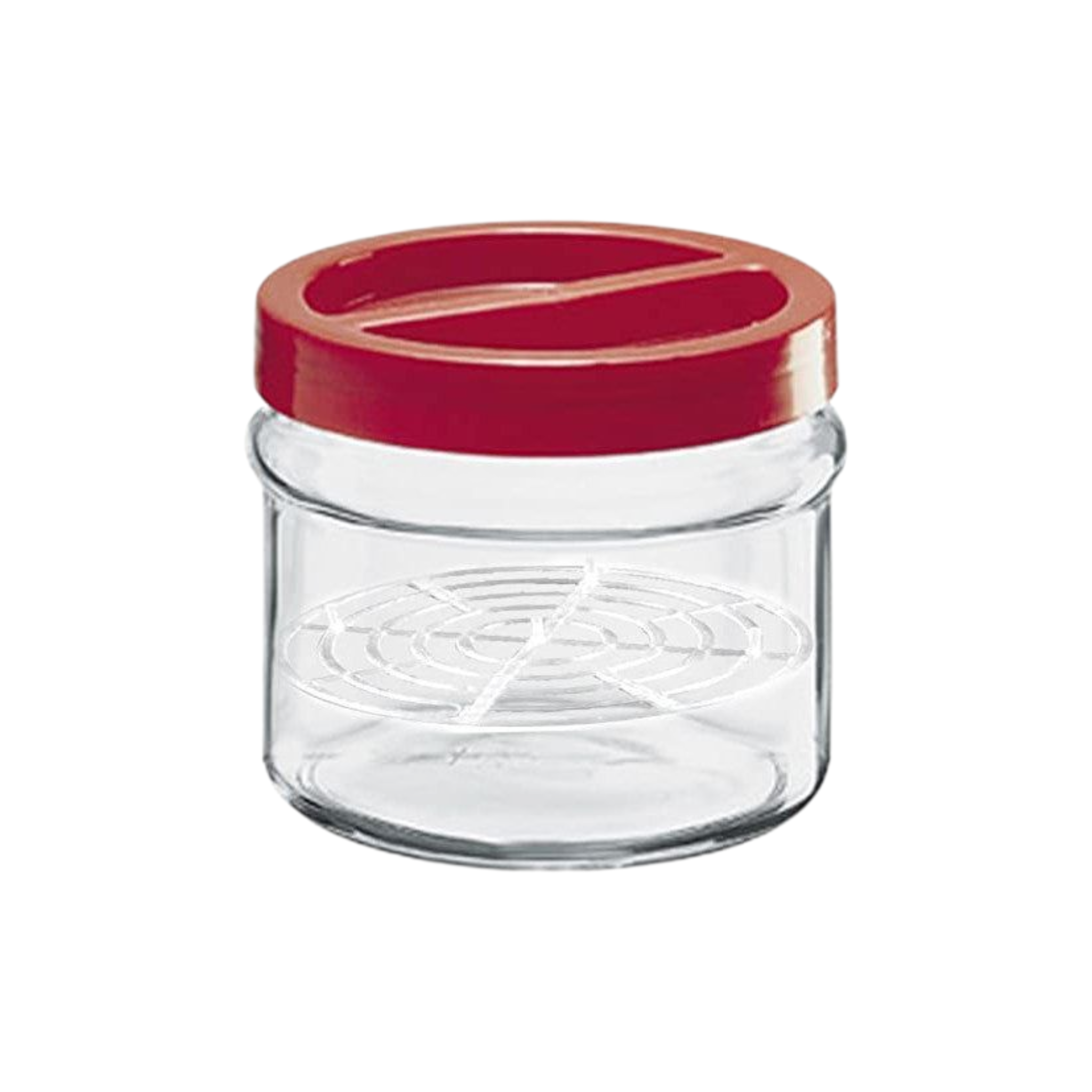 Glass Storage Jar 2.5L with Red Lid