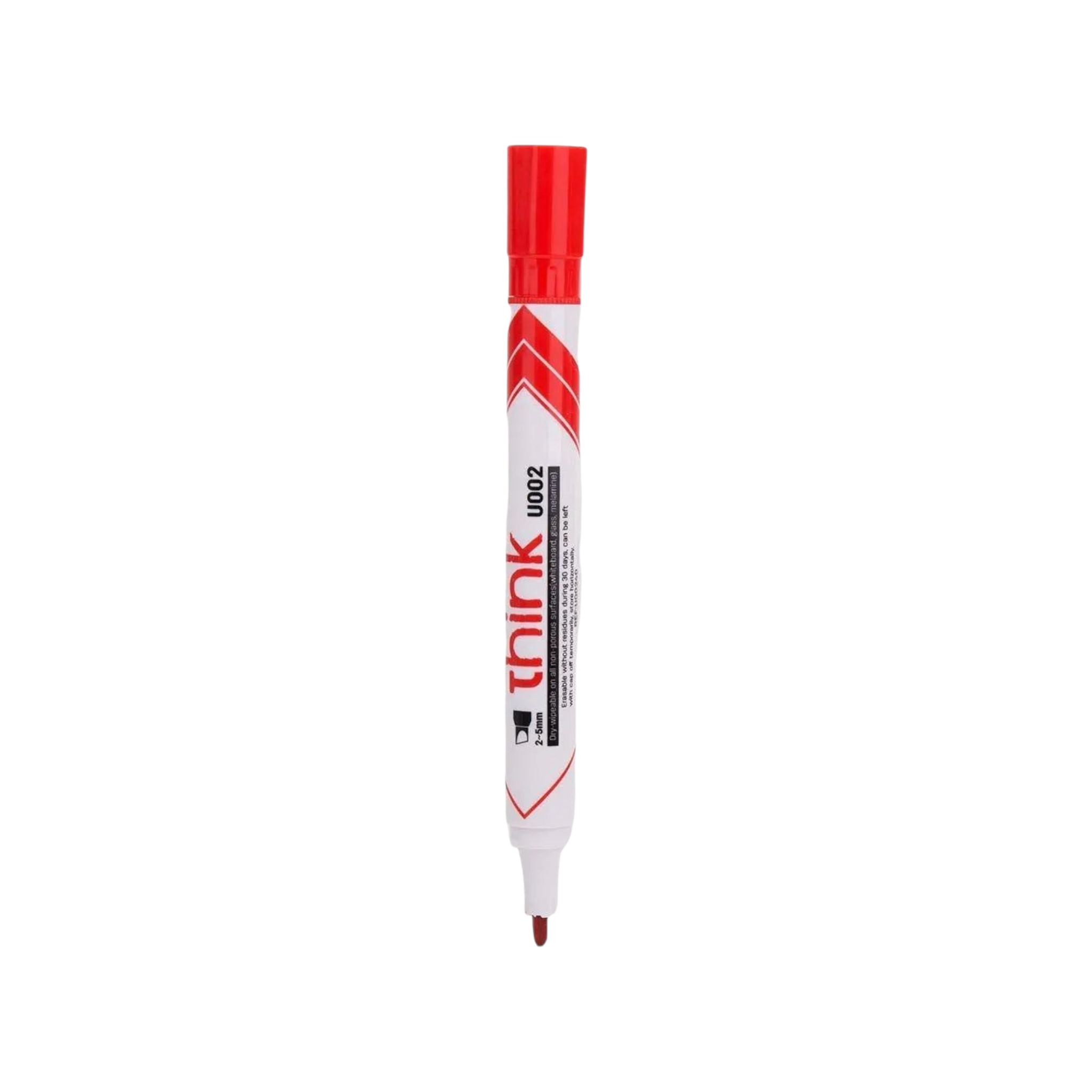 Deli Dry Erase Whiteboard Marker Red Chisel Tip 2.5mm EU00240 1pc