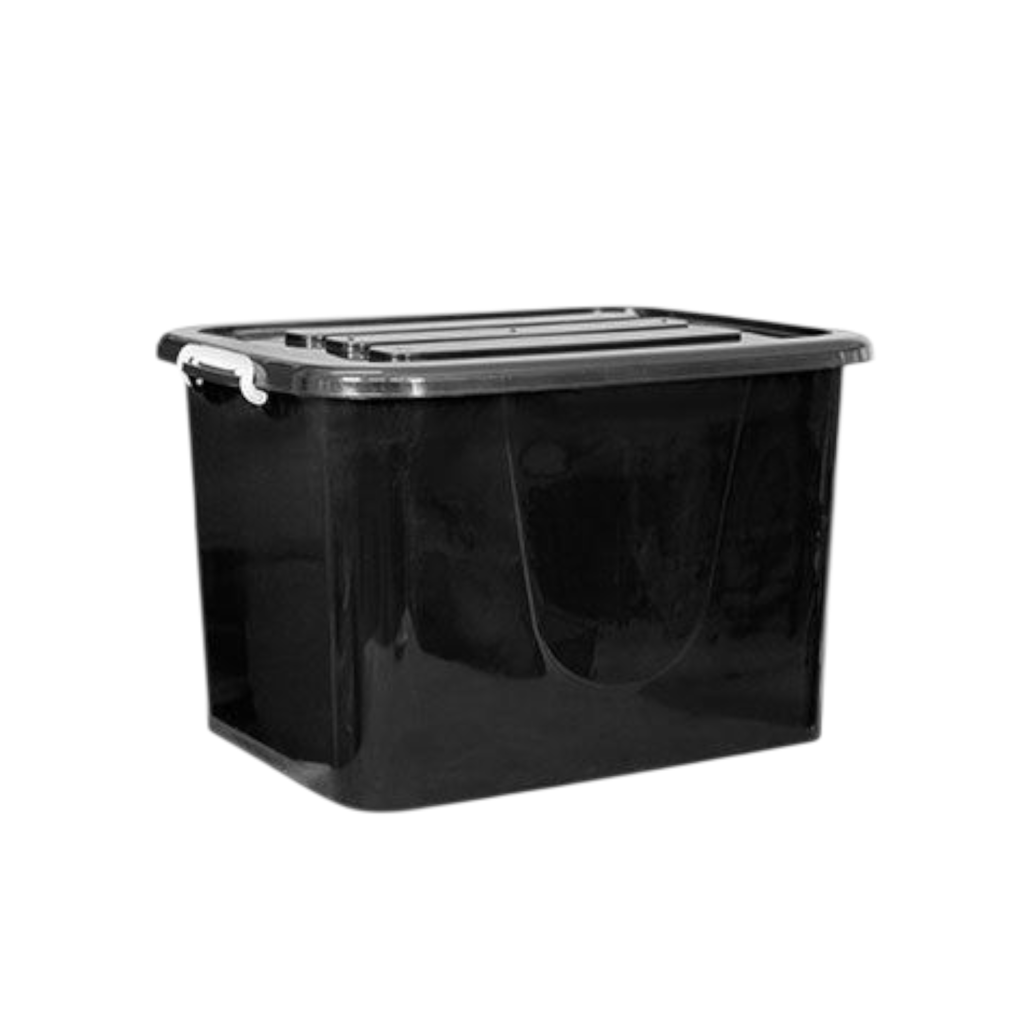 85L Storage Utility Container Box with Clip Lock Lid & Wheels Nu Ware