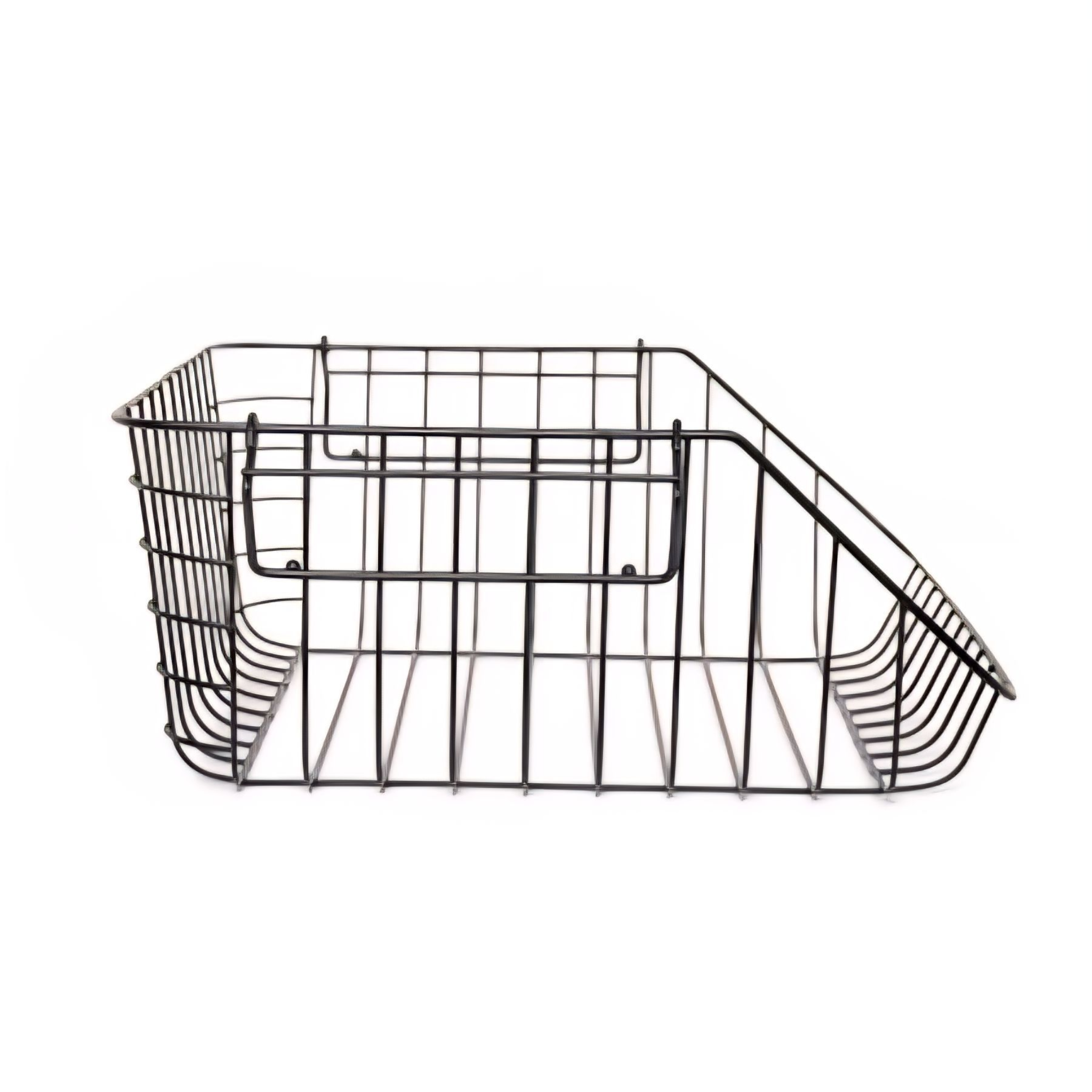 Food Storage Metal Basket Black Stackable 30x27x14cm 21857
