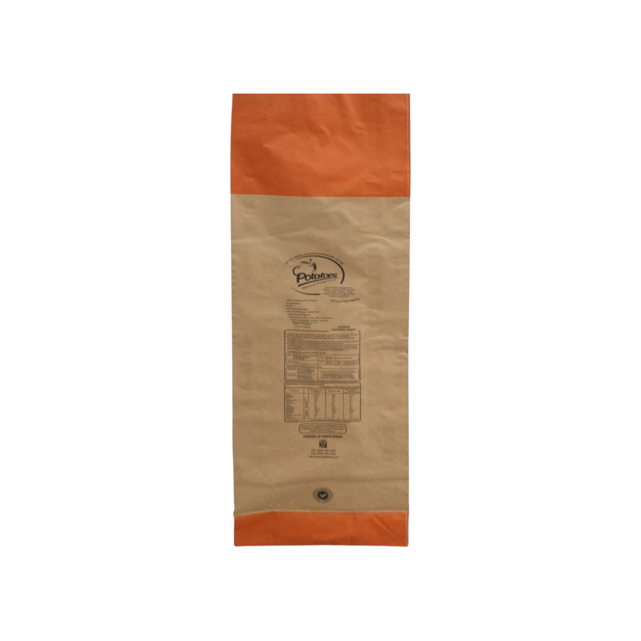 Kraft Potato Paper Bag Brown with Print and Seal Wire