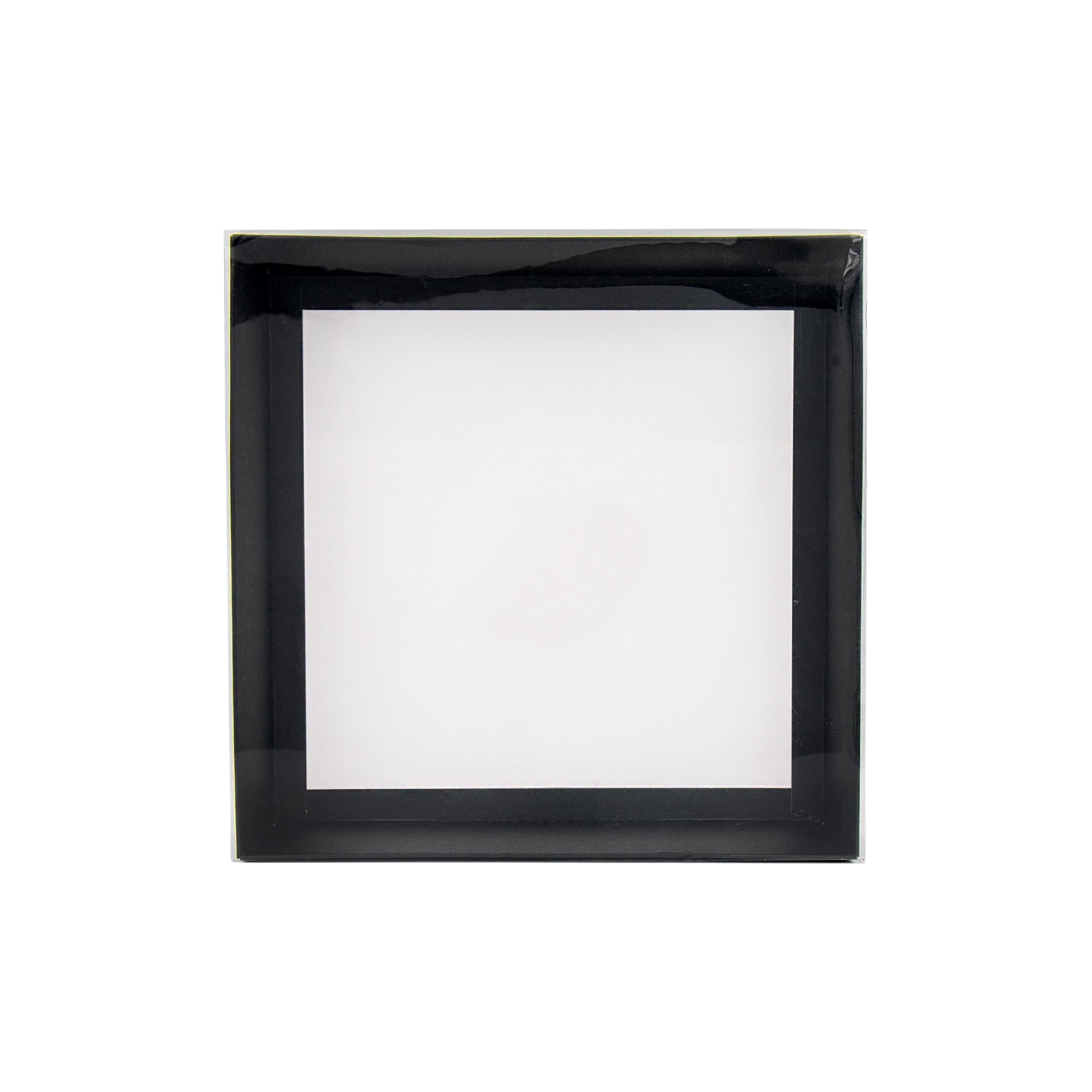 Gift Biscuit Paper Box with PVC Clear Slide Cover 19.9x19.5x5cm