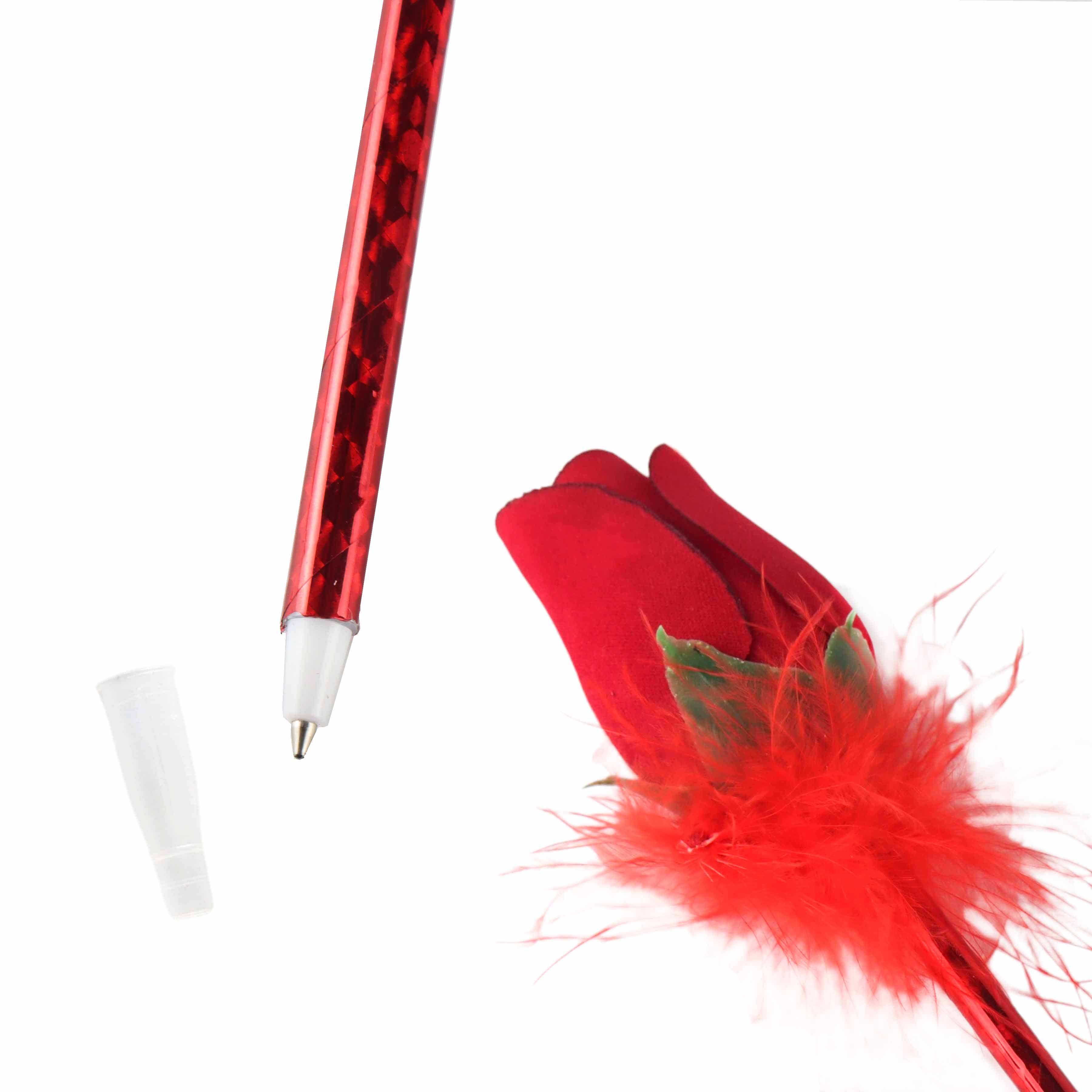 Artificial Rose with Pen 28cm