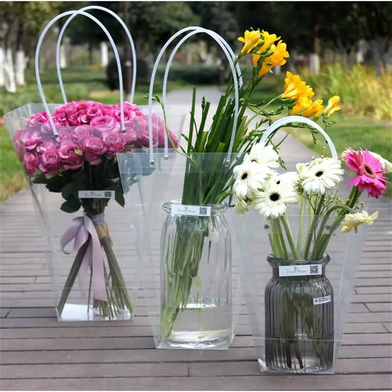 PVC Gift Florist PP Bag Frosted with Handle