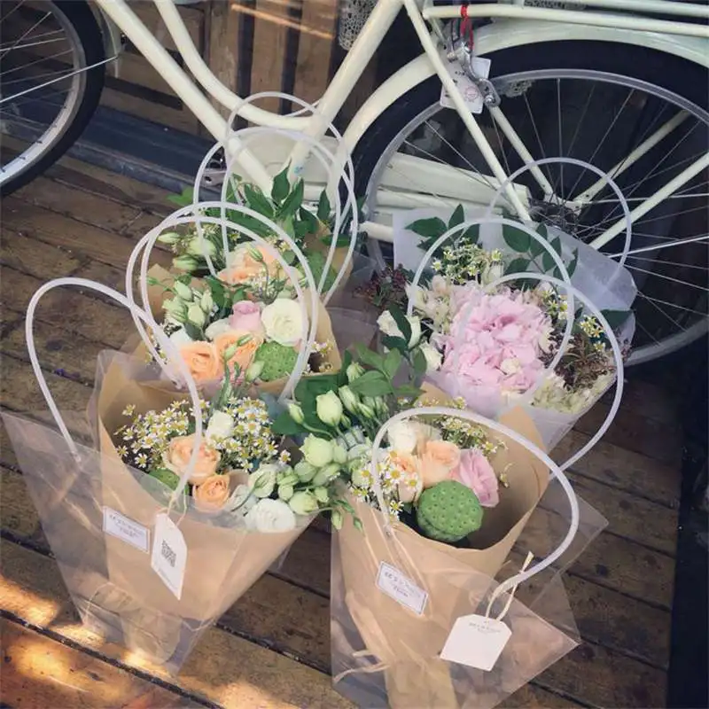 PVC Gift Florist PP Bag Frosted with Handle