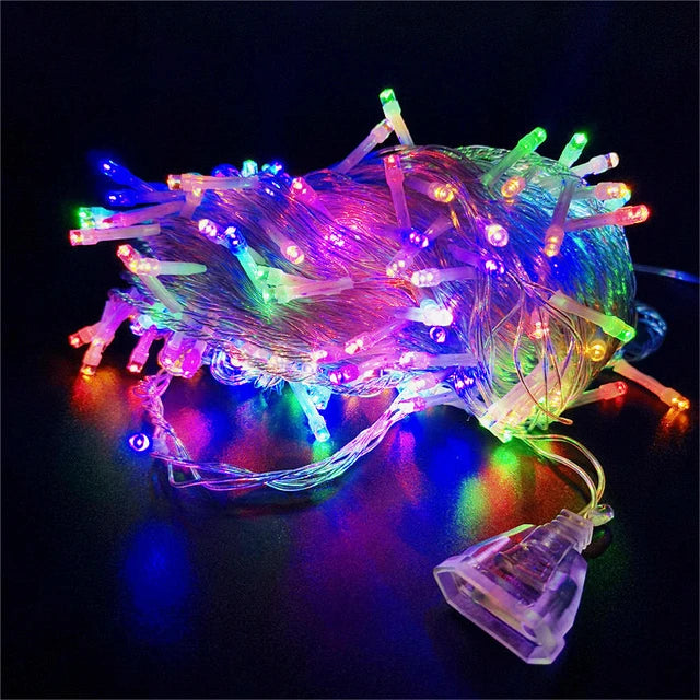 LED String Lights Multi-Color Battery Operated 100xLight 3m