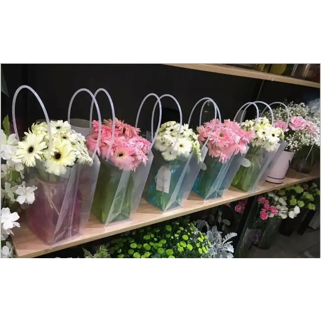PVC Gift Florist PP Bag Frosted with Handle