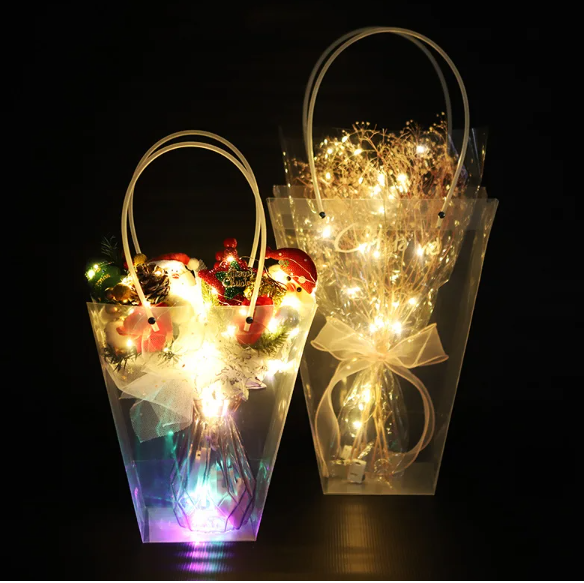 PVC Gift Florist PP Bag Frosted with Handle