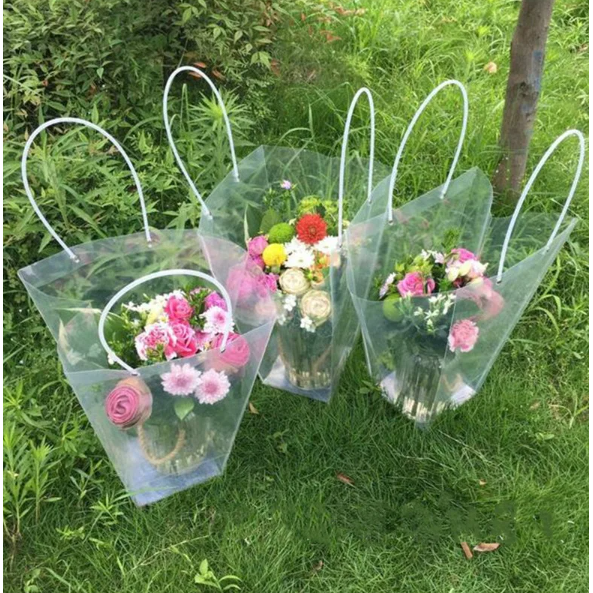 PVC Gift Florist PP Bag Frosted with Handle