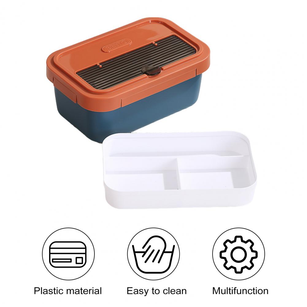 Wonferful Life Bento Thermal Lunch Box with Reusable Utensils Plastic 1.2L