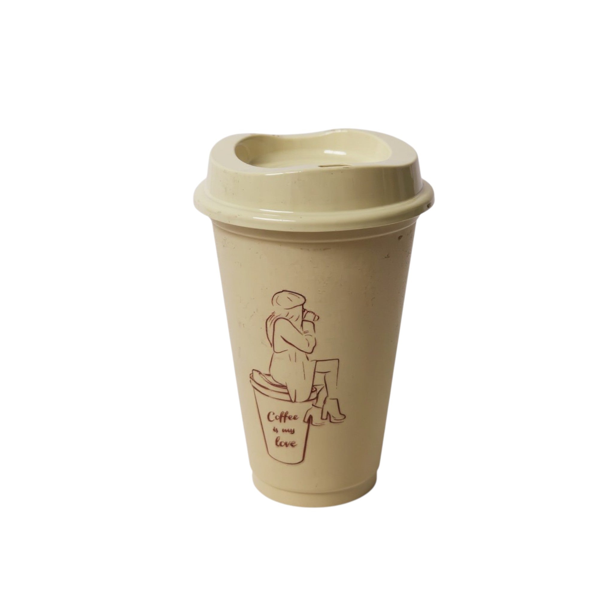 Reusable Plastic Coffee Cup 473ml with Sip Lid Titiz