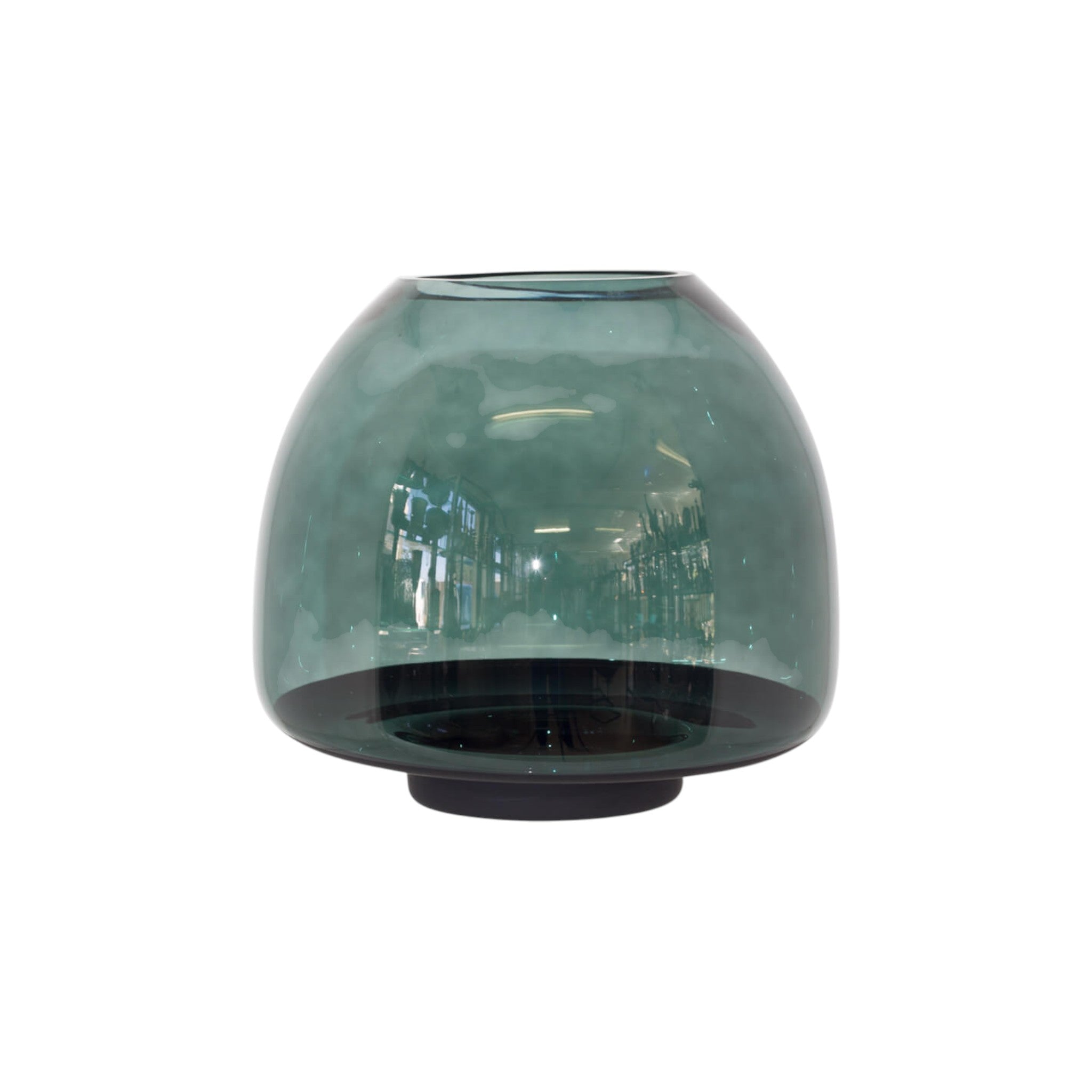 Green Vase with Black 25cm
