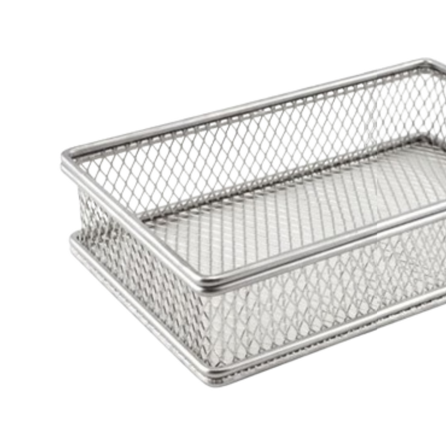 Chip Serving Basket 22x12.5x6cm Rectangular Deep Stainless Steel SGN1447