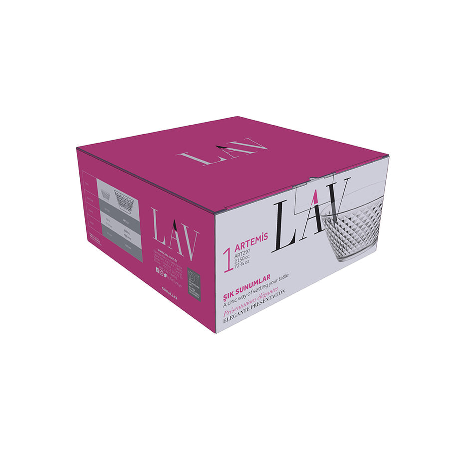 LAV Artemis Glass Ice Cream Dessert Bowl 330ml 6Pack SGN152