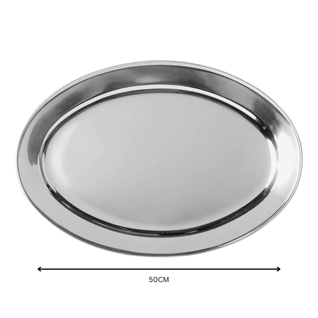 Serving Tray Oval 50cm Stainless Steel SGN2168