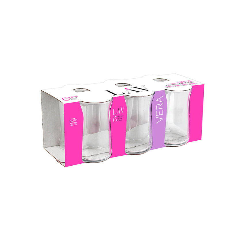 LAV Vera Juice Glass Tumbler 180ml 6pack