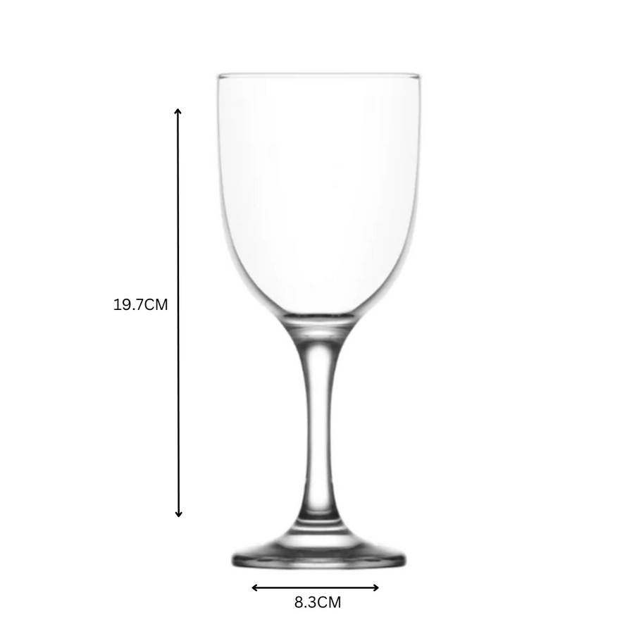 LAV Toyko Glass Tumbler 365ml Stemmed Red Wine 6Pack SGN779