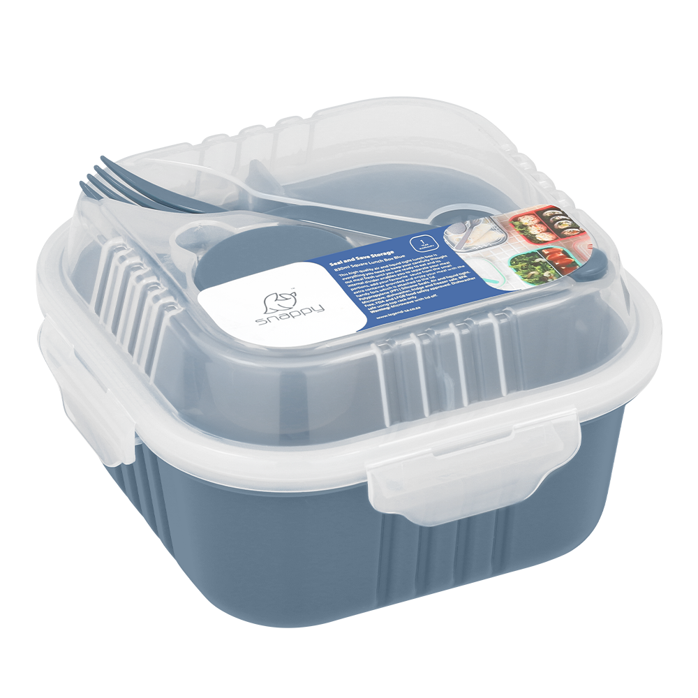 830ml Snappy Lunch Box Square Blue SN-830B