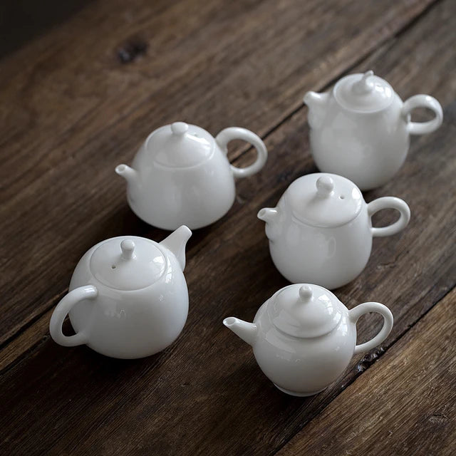 Porcelain Ceramic Tea Pot 550ml White